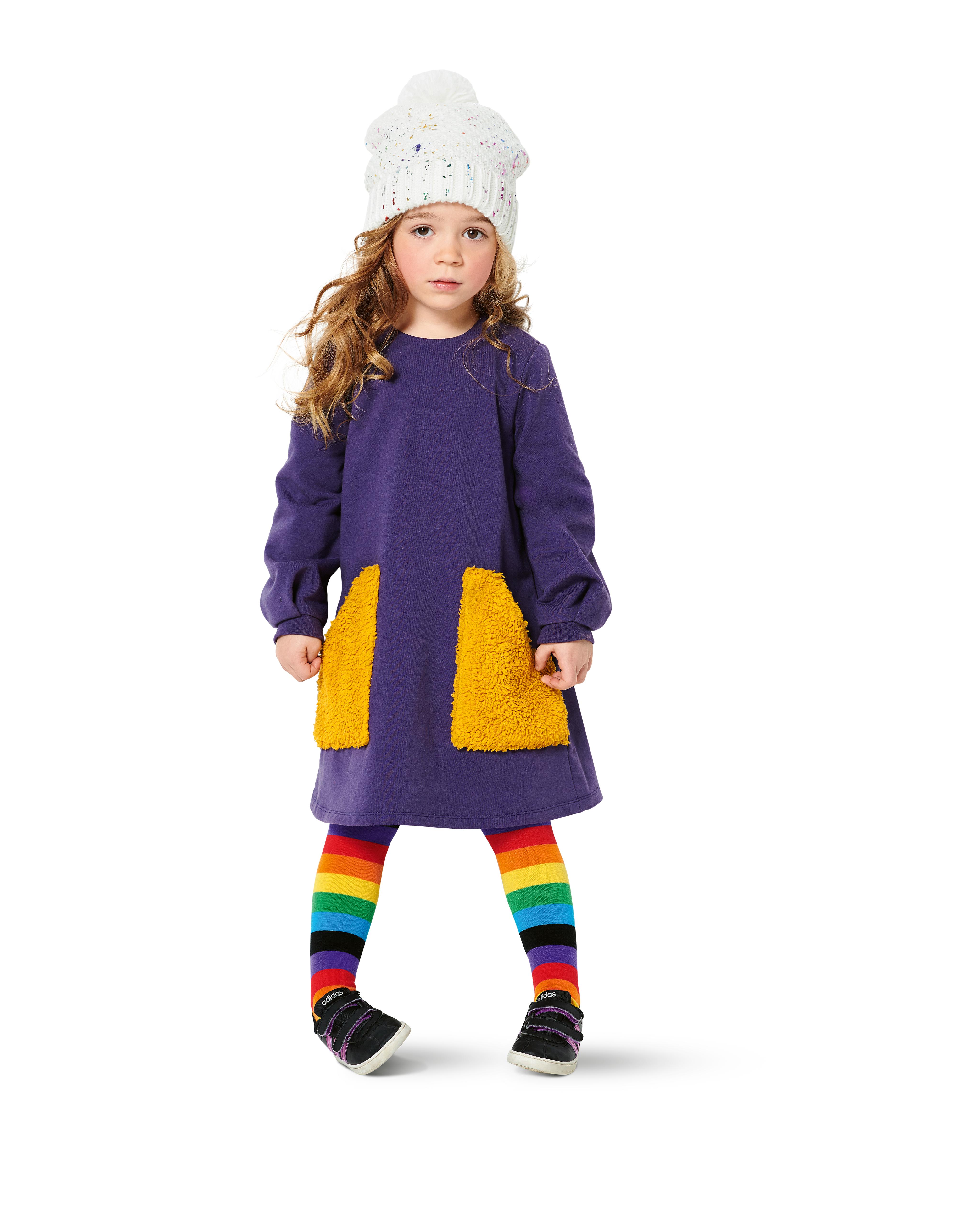 Burda 9310 Children's Dress, Pull-On with Partially Pleated Skirt or Feature Pockets