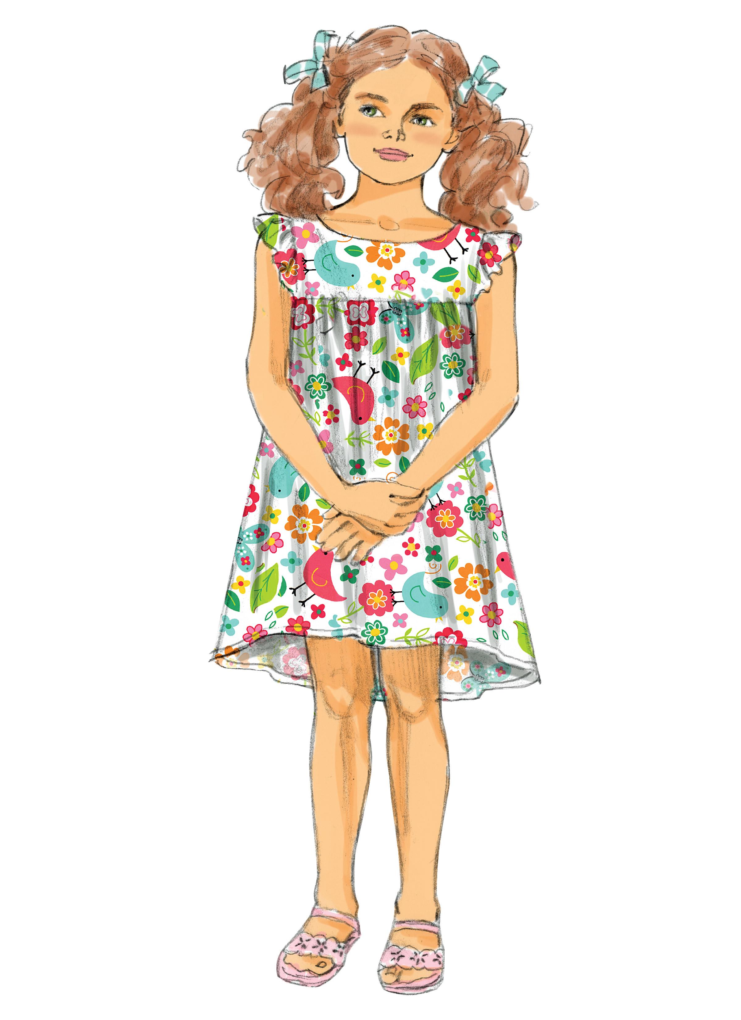 Butterick B5876 Toddlers'/Children's Dress