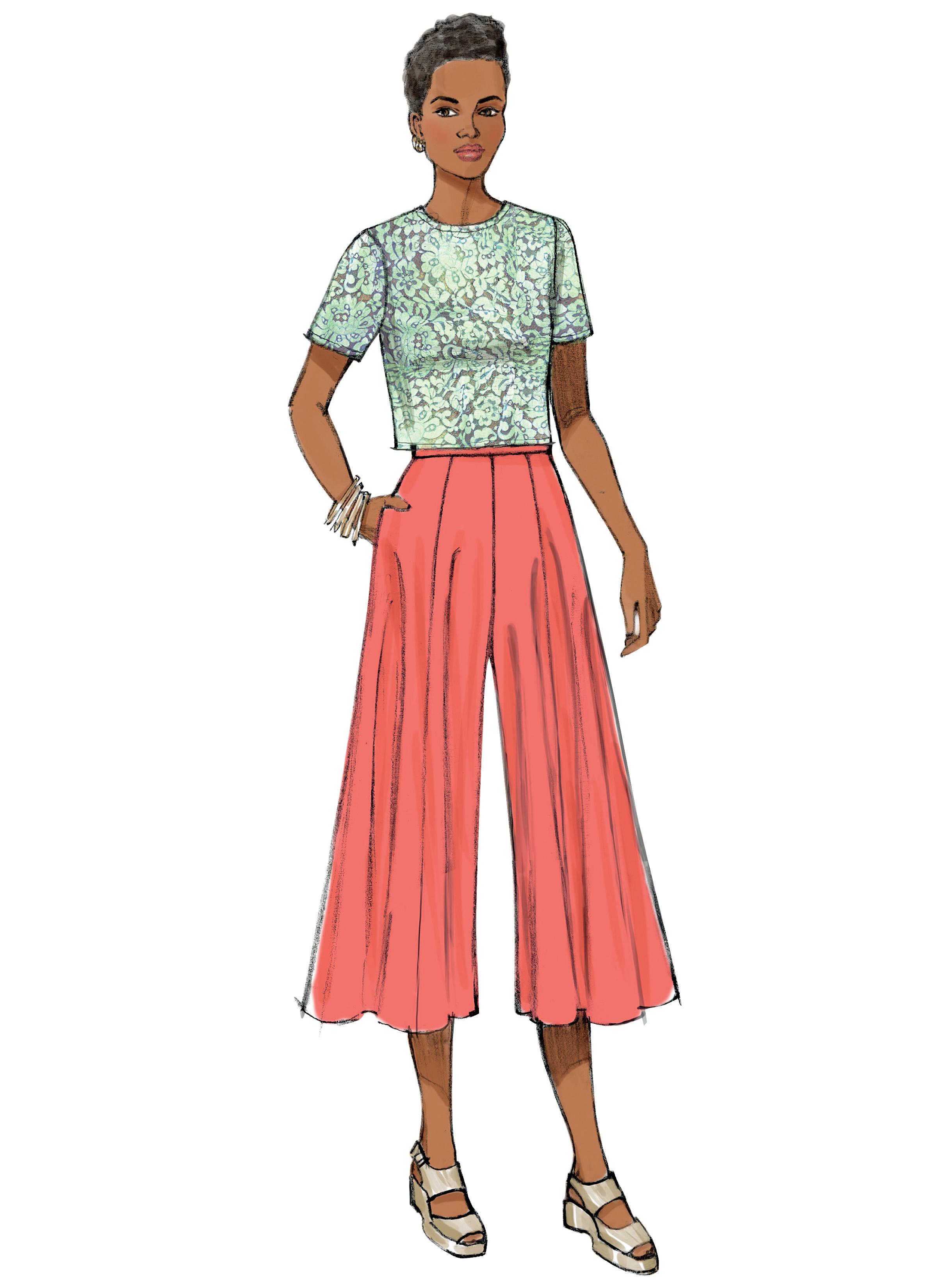 Butterick B6179 Misses' Skirt and Culottes