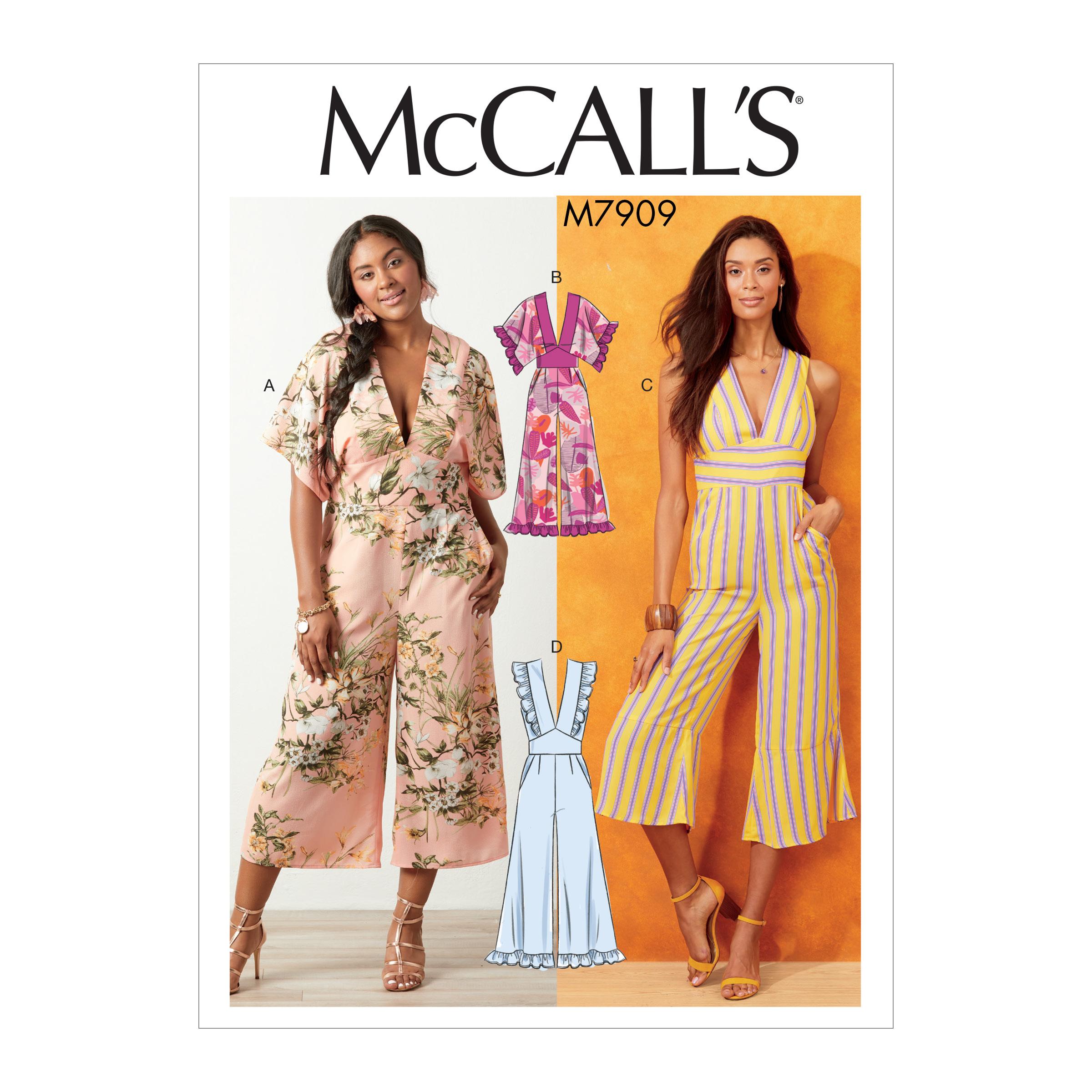 McCalls M7909 Misses Pants, Jumpsuits & Shorts, Plus Sizes