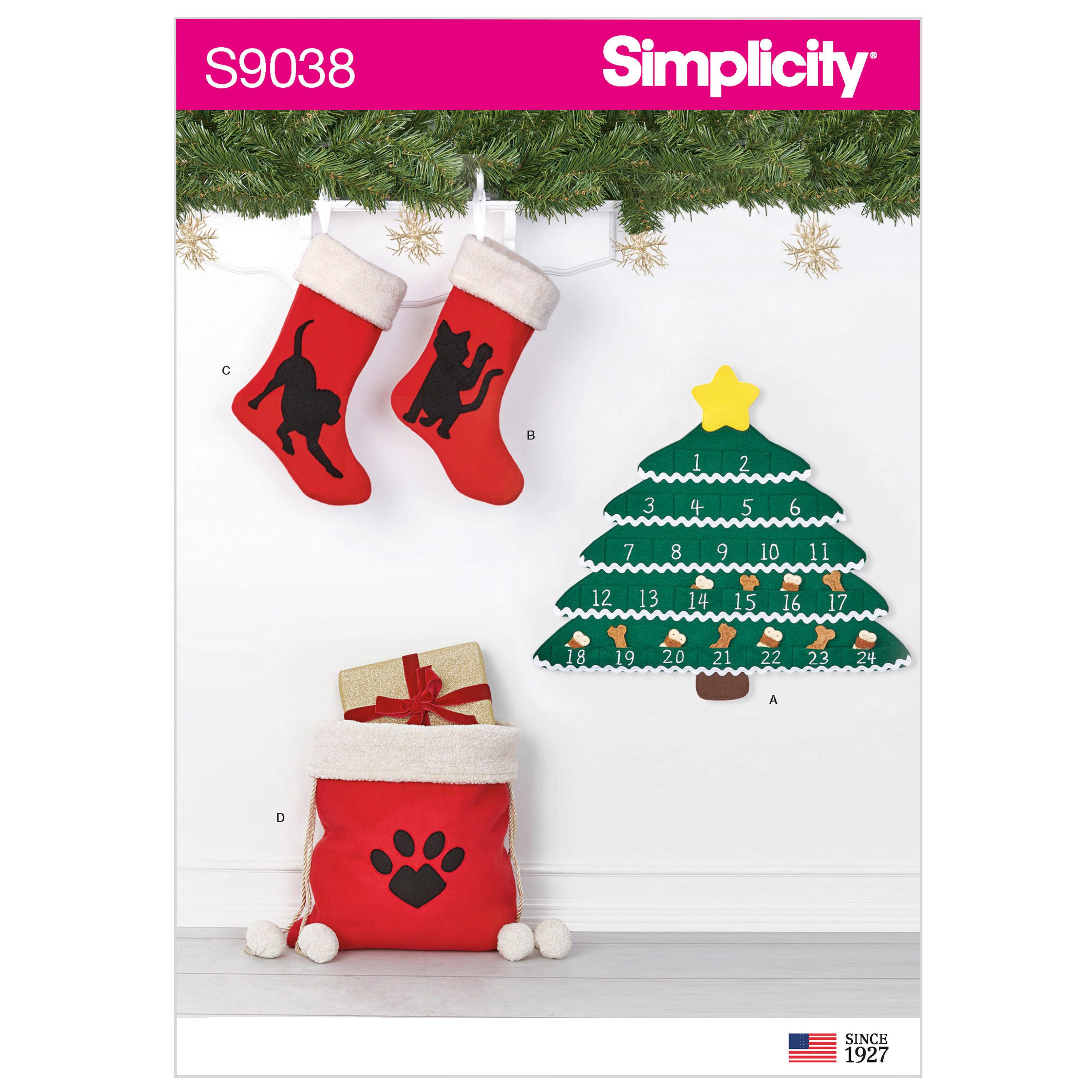 Simplicity S9038 Holiday Countdown Calendar & Accessories