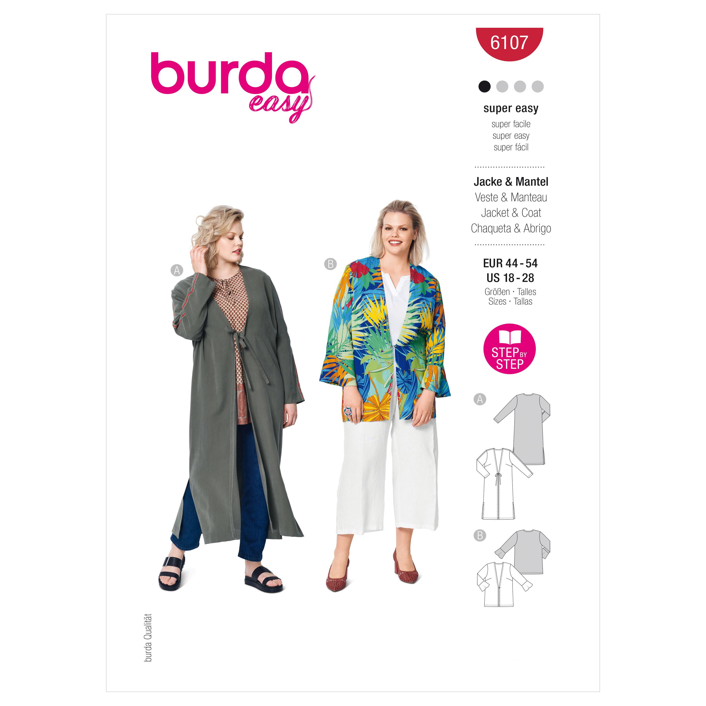 Burda Style Pattern 6107 Women's Blouson Jacket