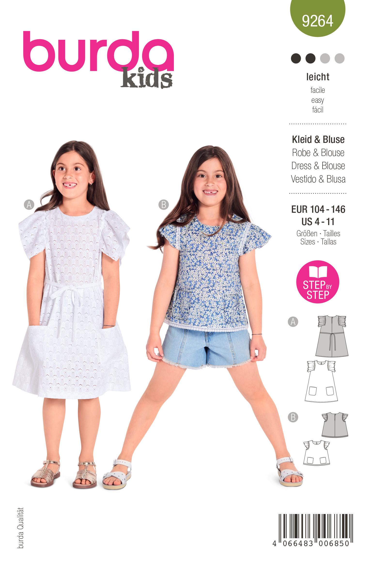 Burda BD9264  Dress / Blouse Sewing Pattern