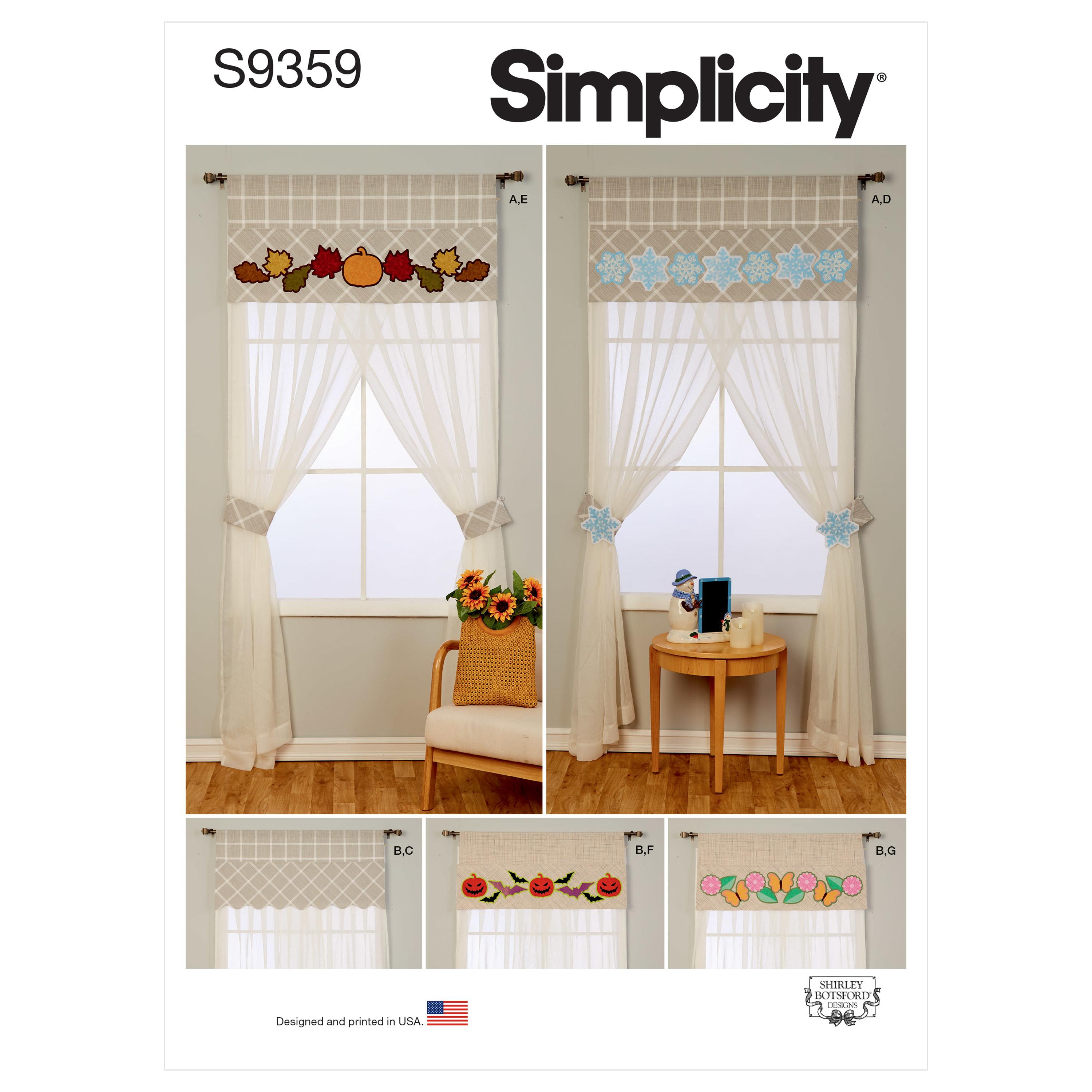 Simplicity Sewing Pattern S9359 Seasonal Window D?cor