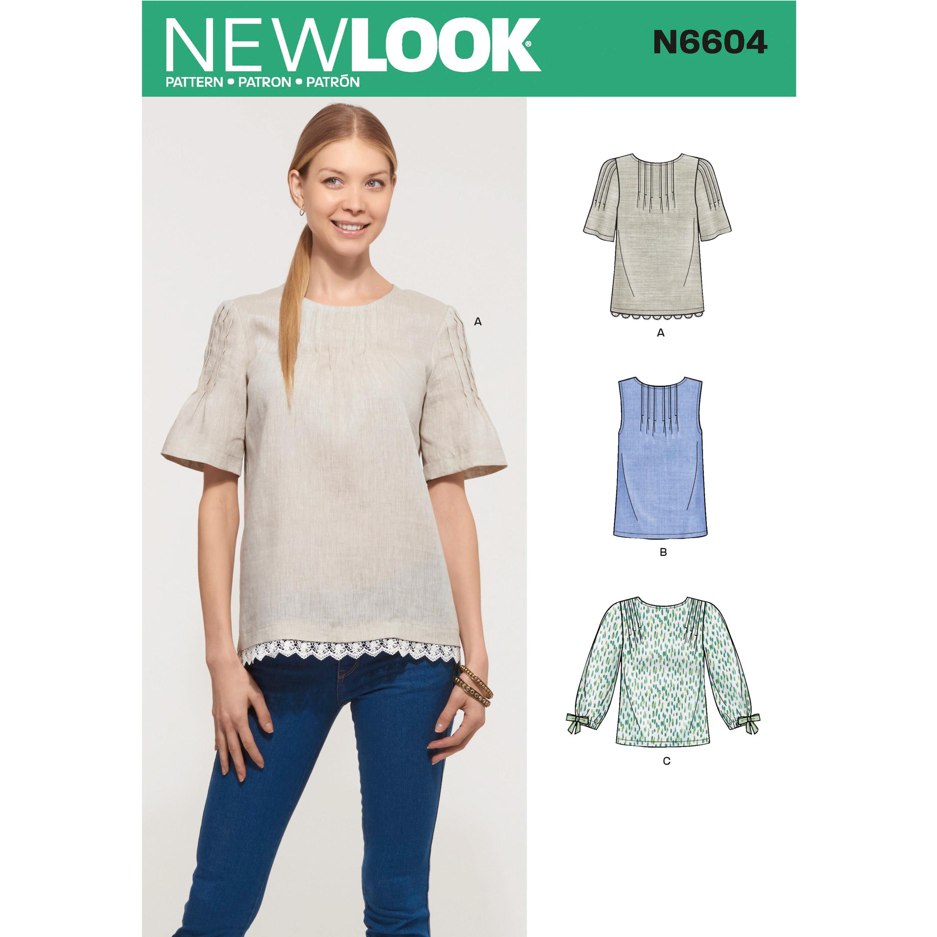 NewLook Sewing Pattern N6604 Misses' Tops