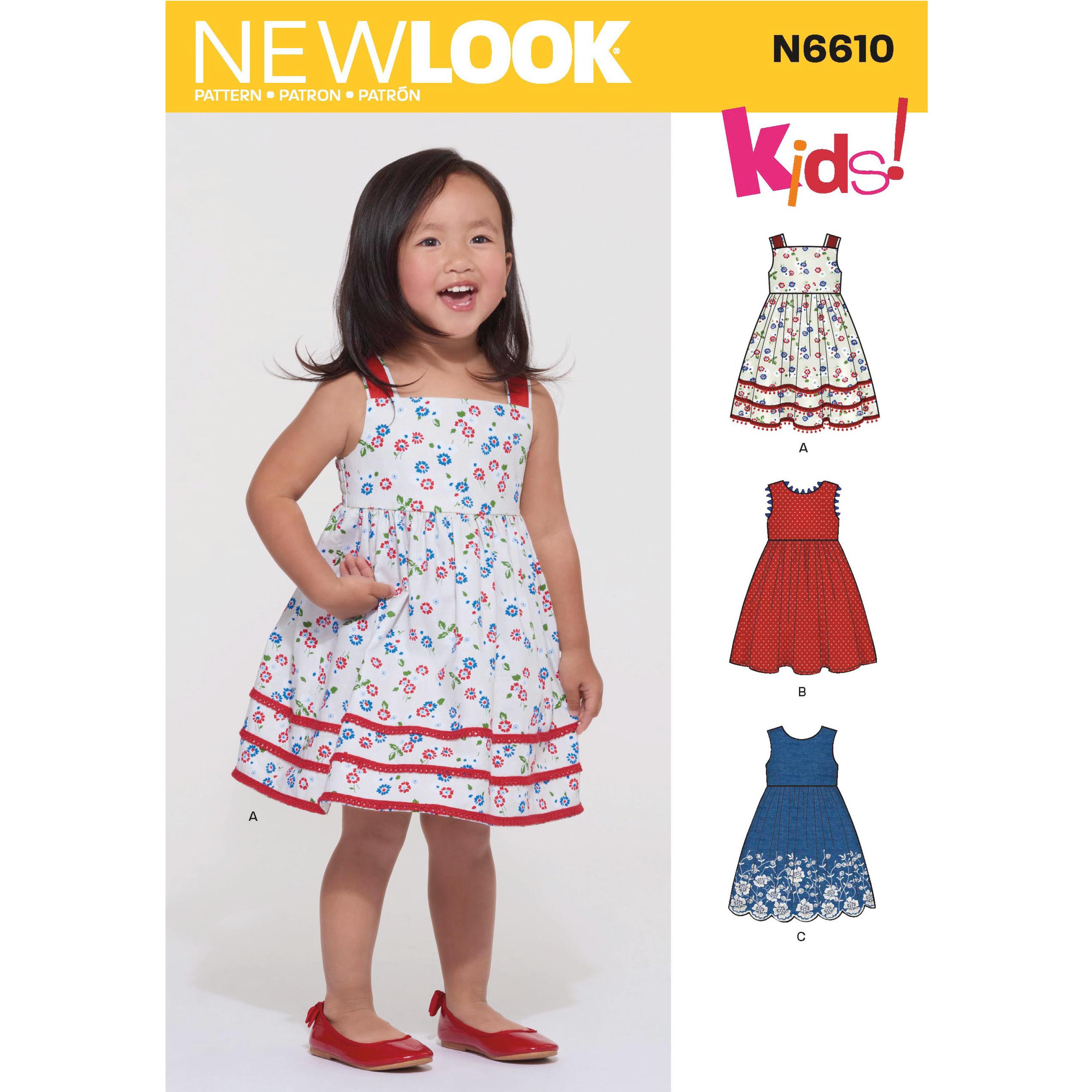 NewLook Sewing Pattern N6610 Toddlers' Dress