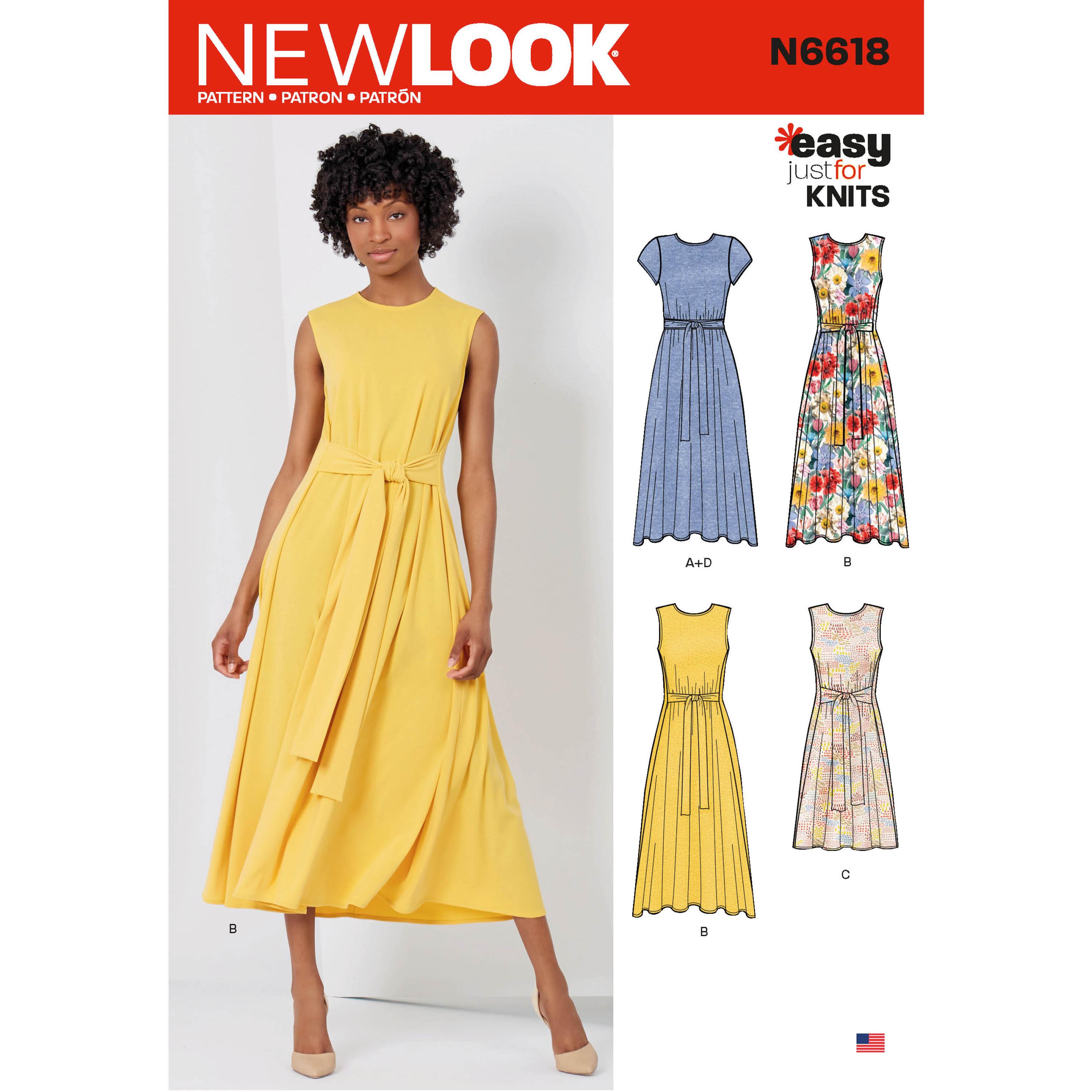 NewLook Sewing Pattern N6618 Misses' Dresses In Two Lengths