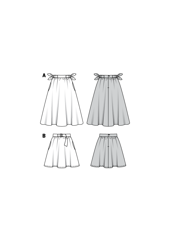 Burda 6319 Misses' bell shaped skirt