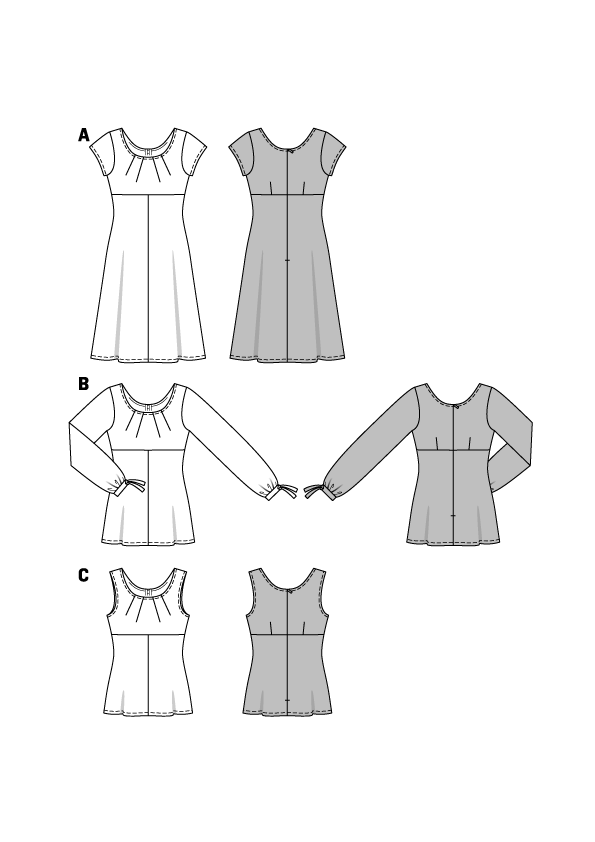 Burda B6685 Women's Dress & Blouse Sewing Pattern