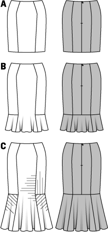 Burda B6834 Skirt Sewing Pattern