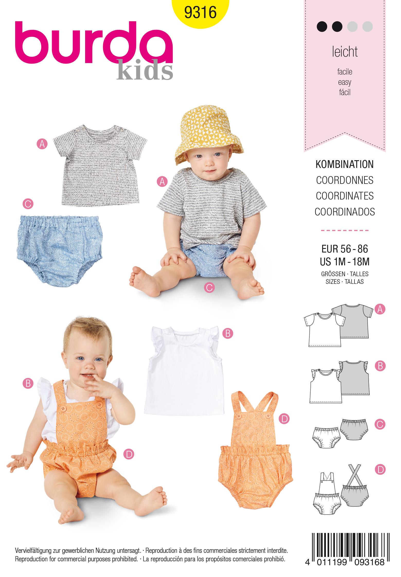 Burda 9316 Baby's sportswear