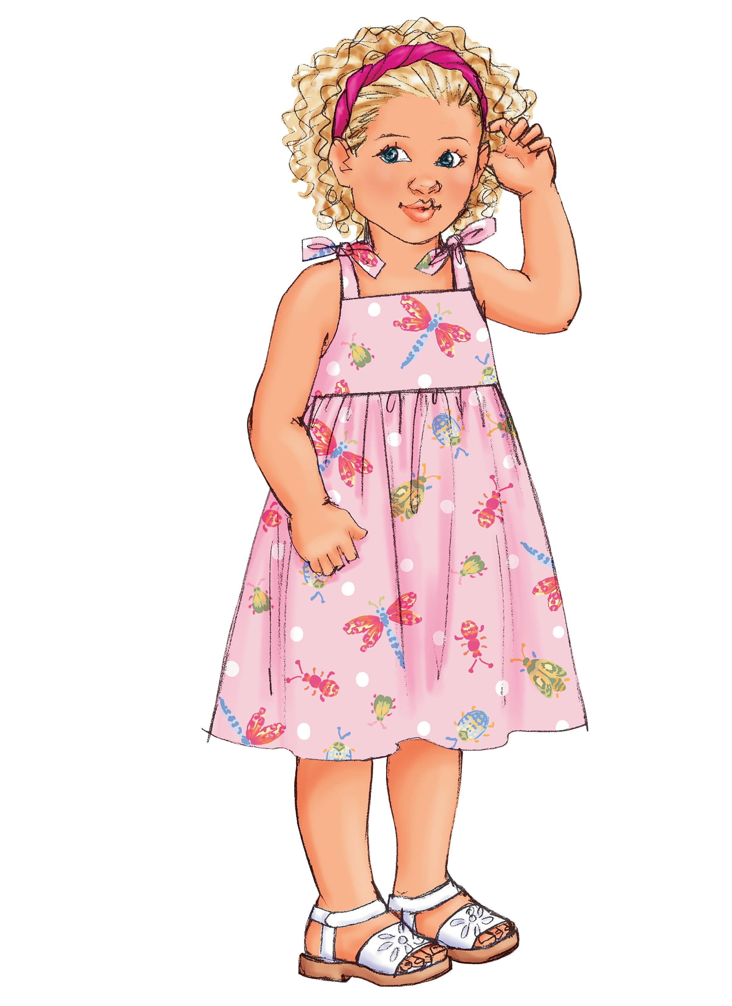 Butterick B3477 Children's Dress, Top, Short & Pants