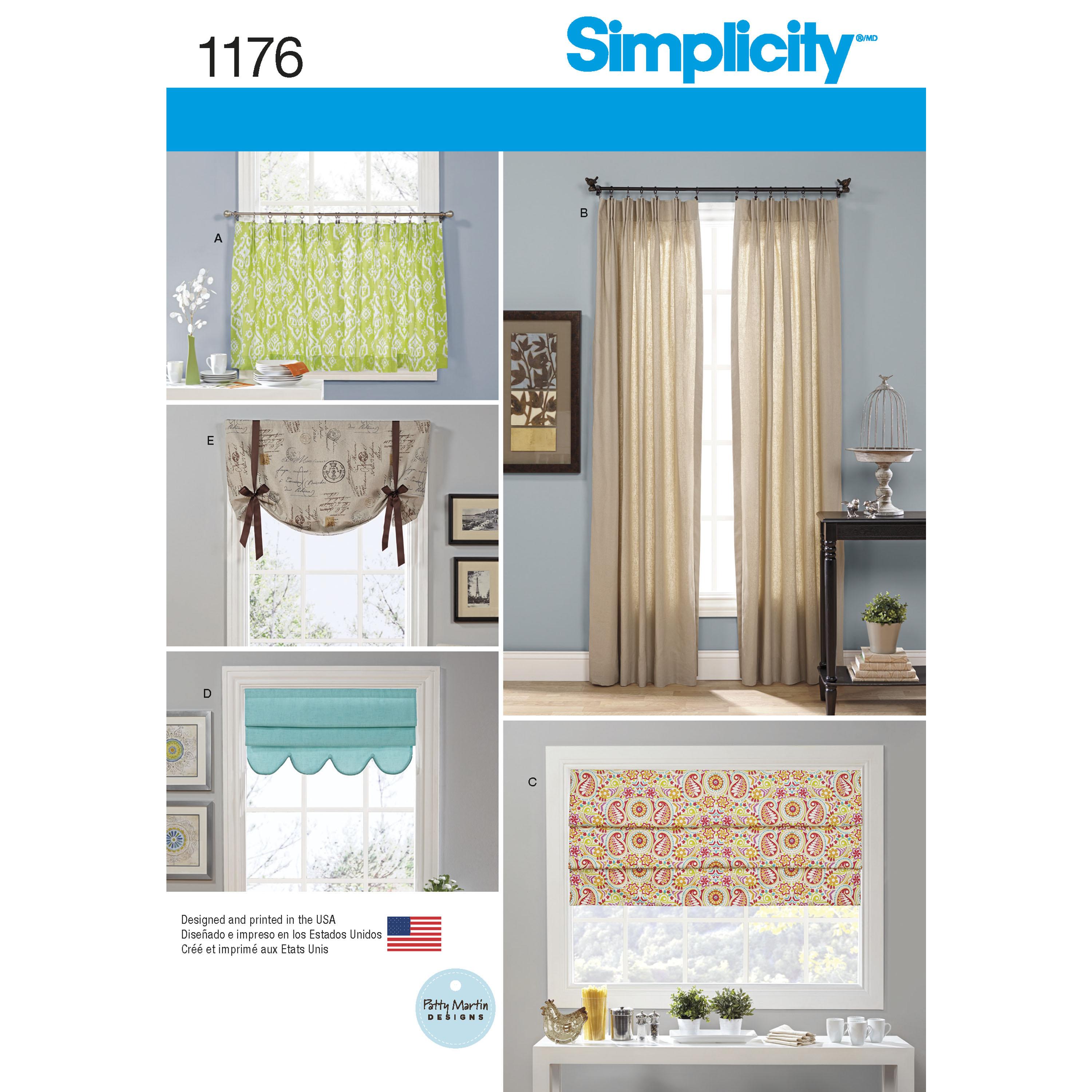 Simplicity S1176 Window Treatments
