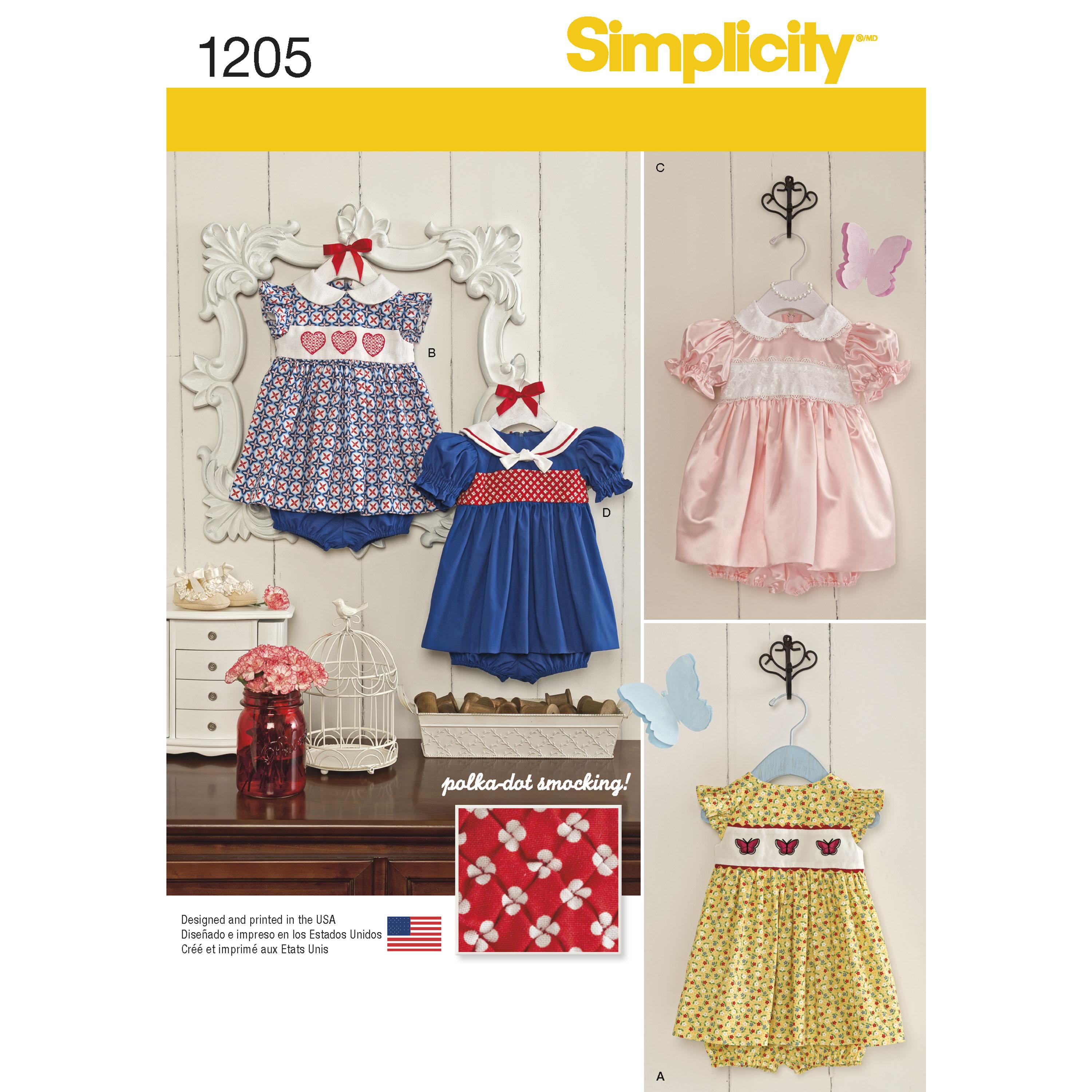 Simplicity S1205 Babies' Dress and Panties