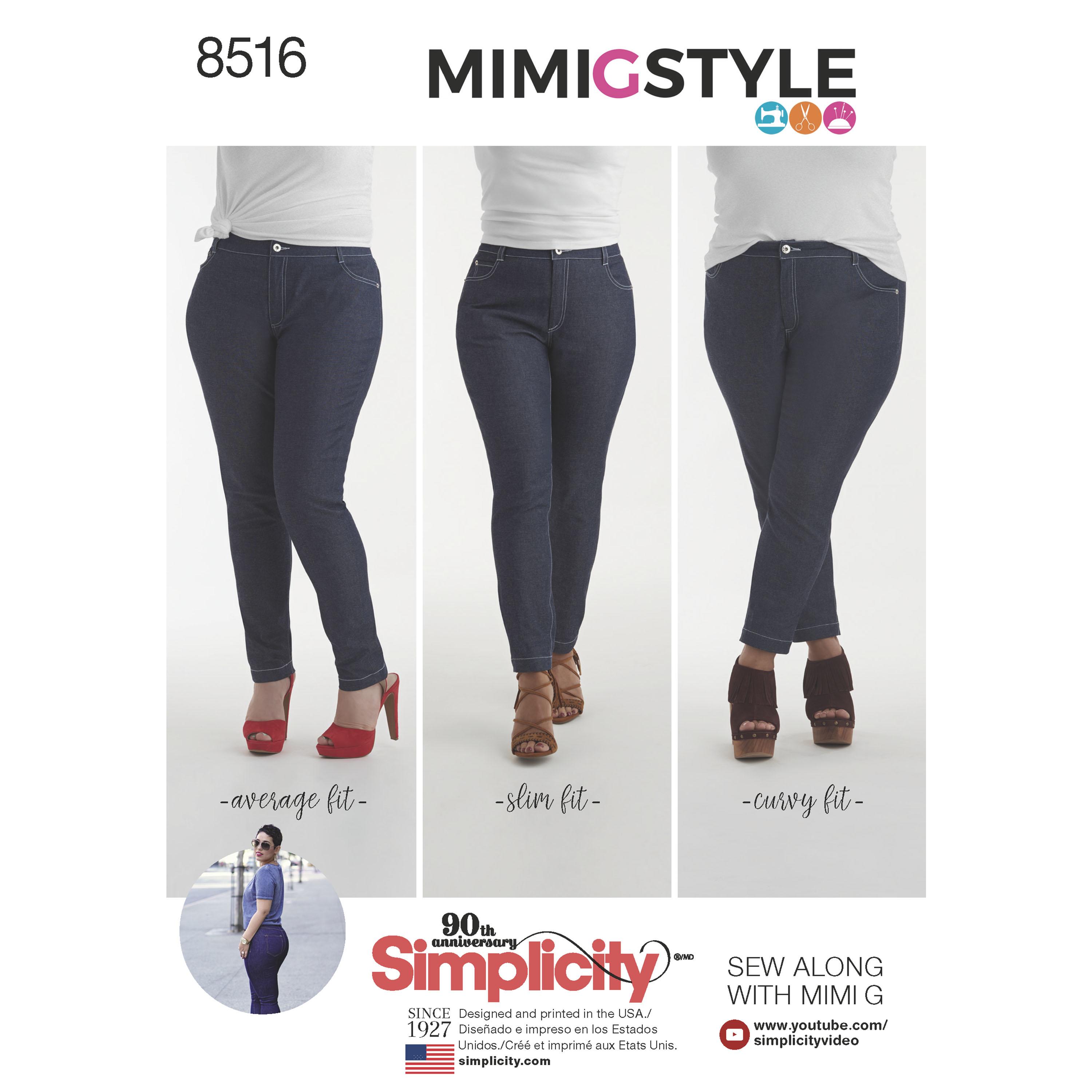 Simplicity S8516 Misses' Mimi G Skinny Jeans