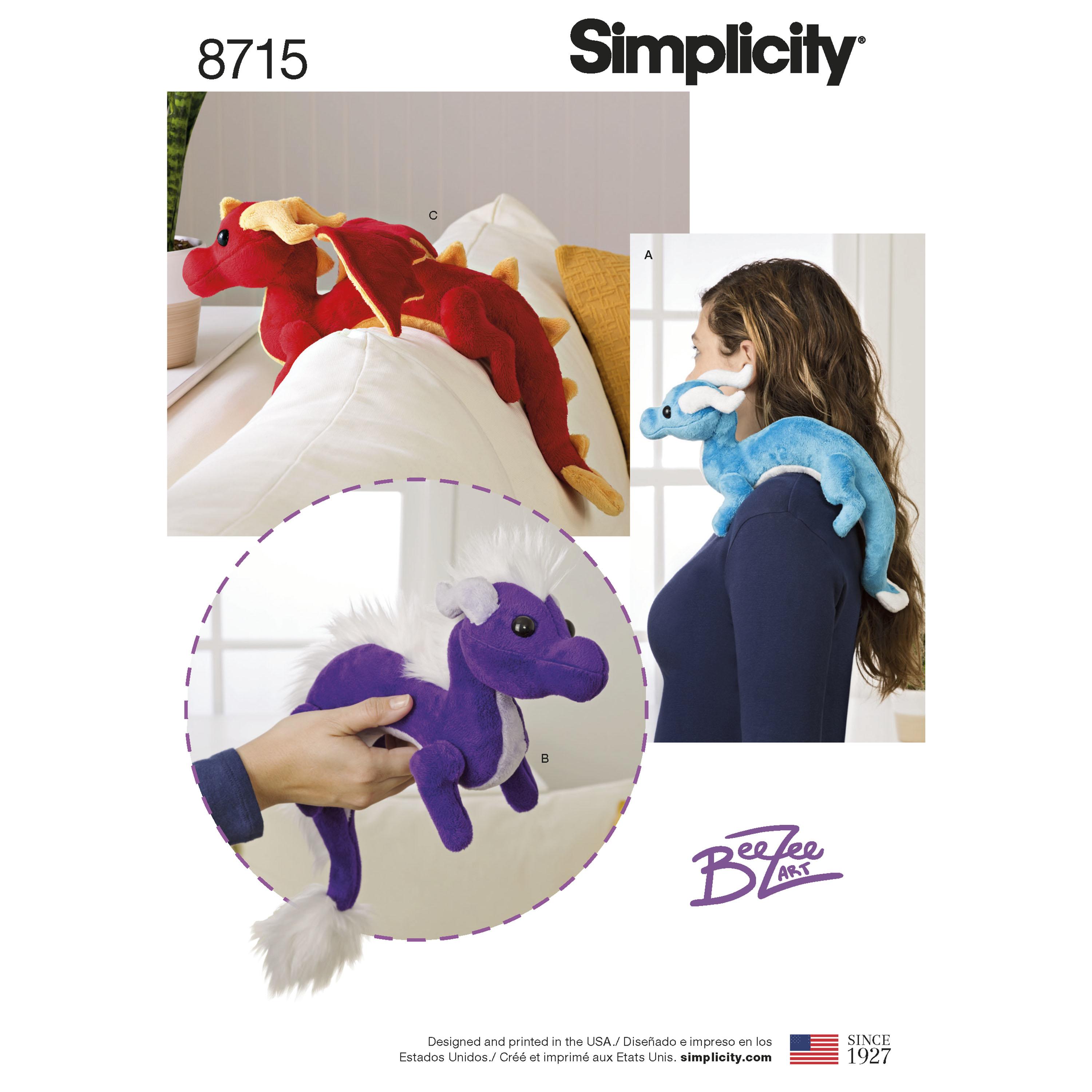 Simplicity S8715 Stuffed Dragons