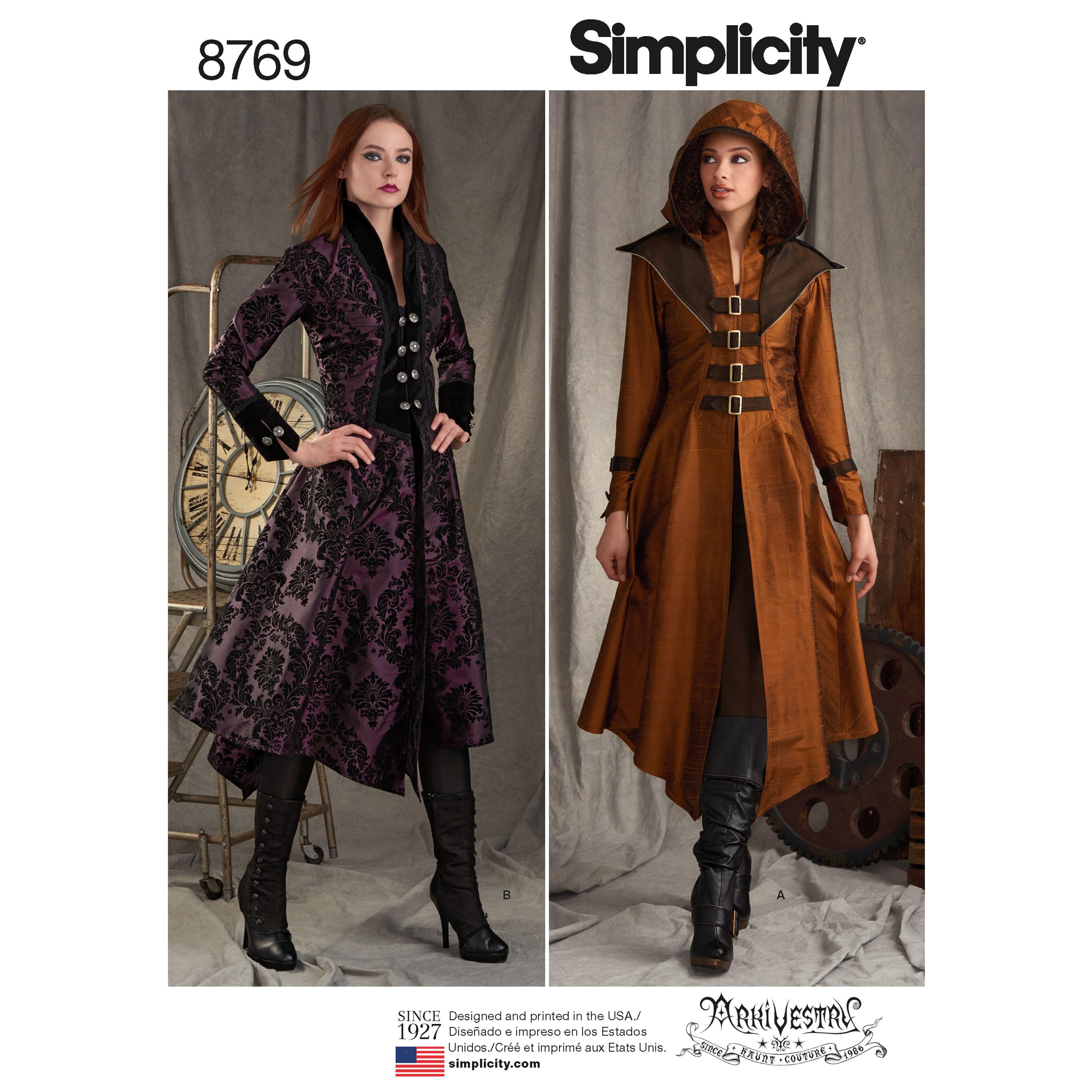 Simplicity S8769 Women's Costume Coats