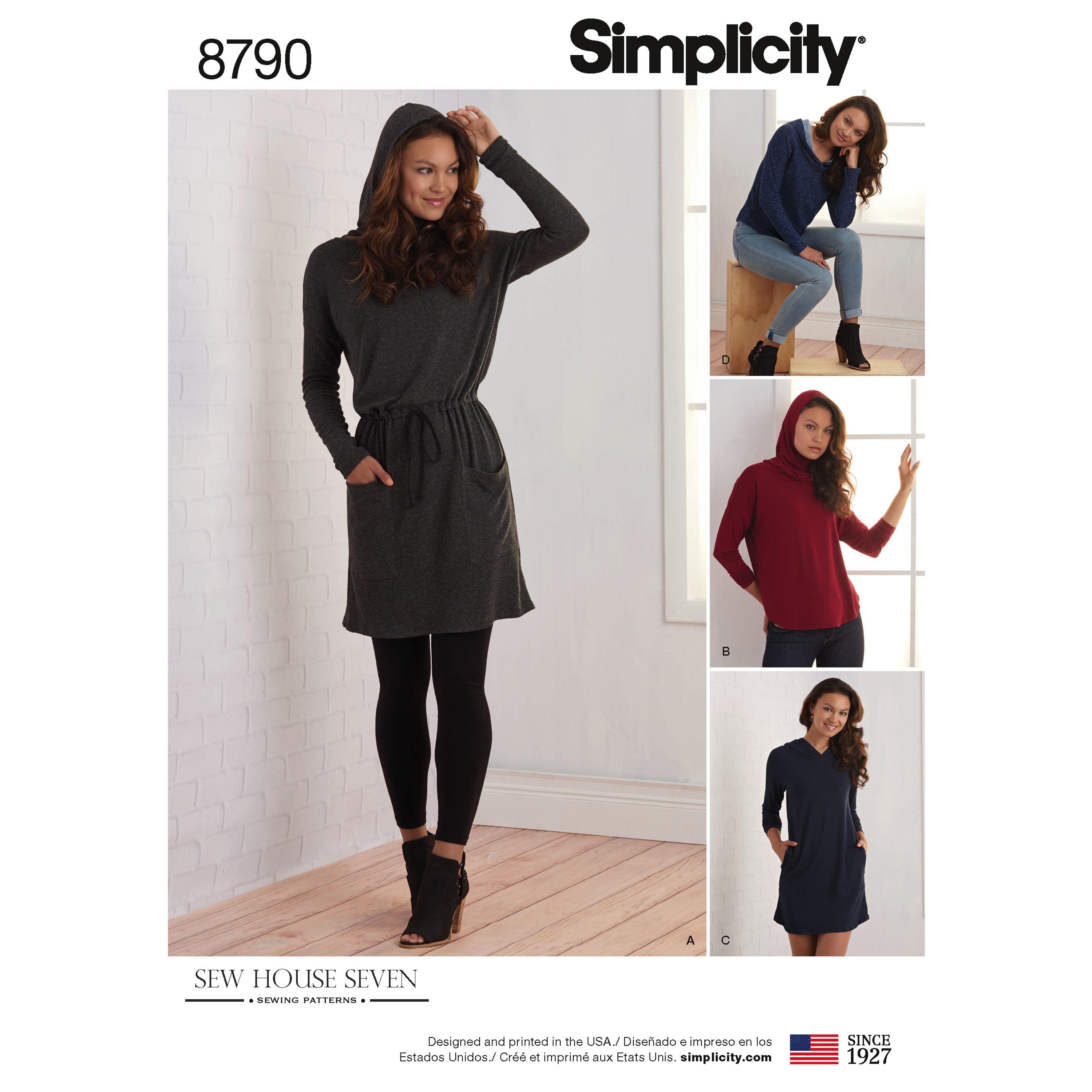 Simplicity S8790 Misses  Knit Dresses and Tunics