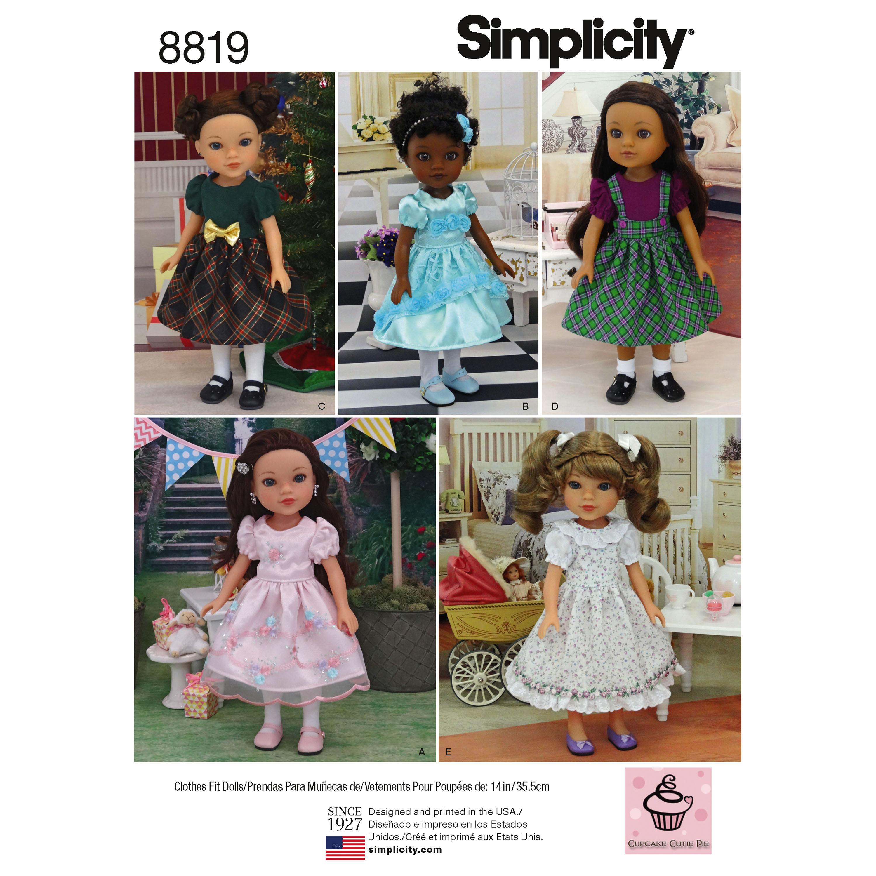 Simplicity S8819 14" Doll Clothes