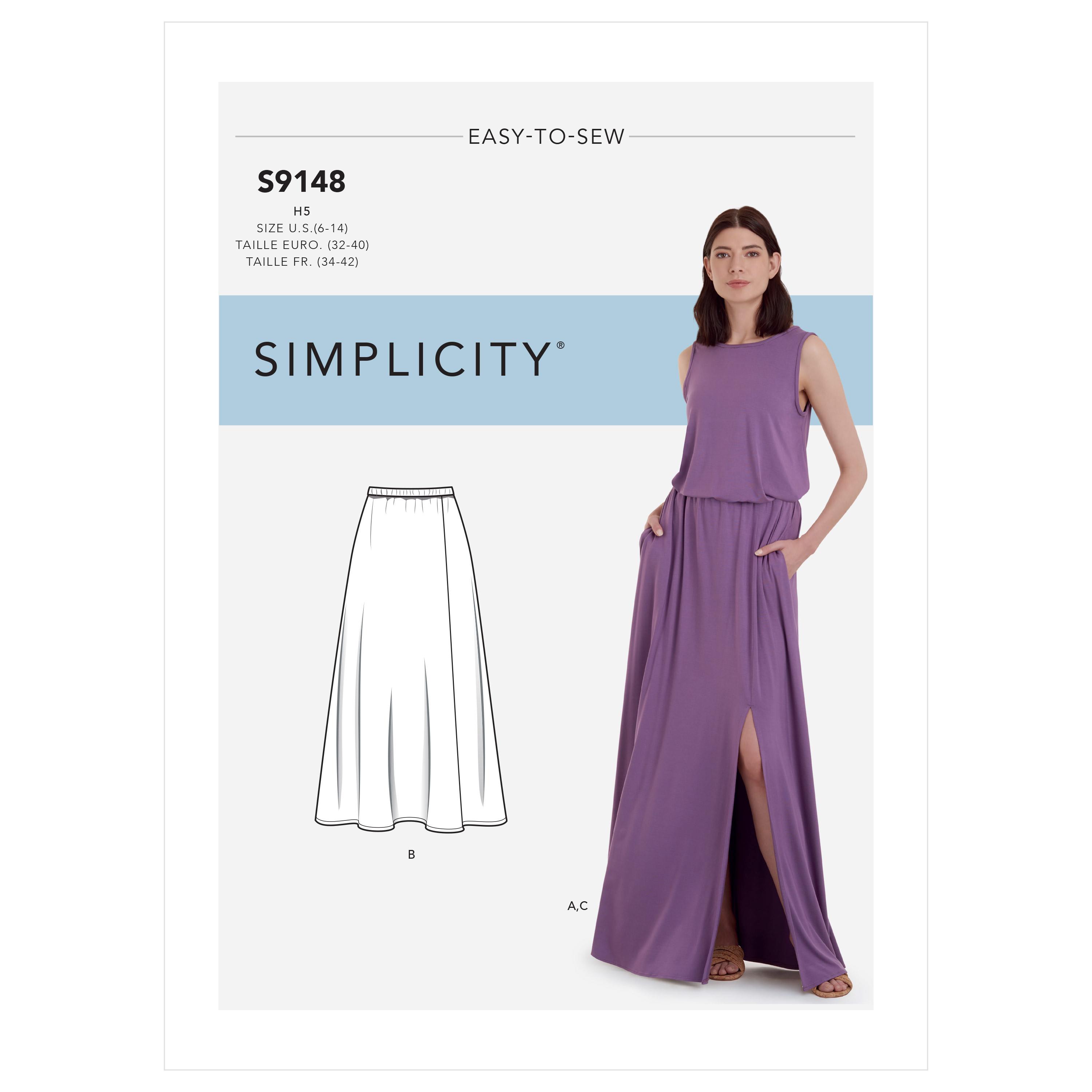Simplicity S9148 Misses' Skirts & Top
