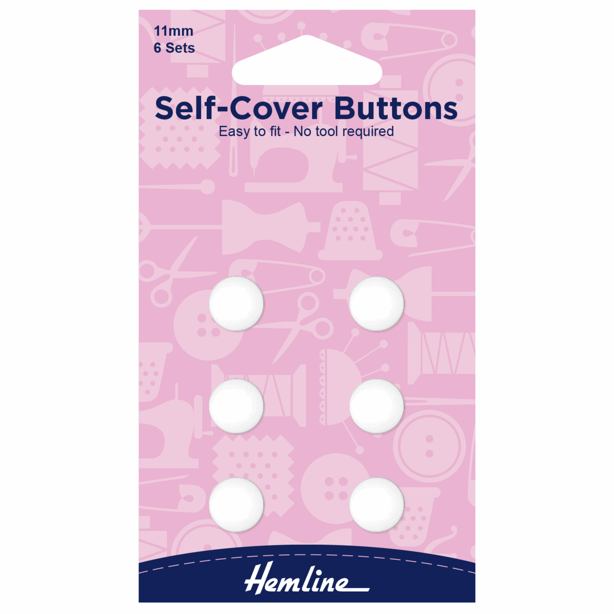Self-Cover Buttons: Nylon: 11mm
