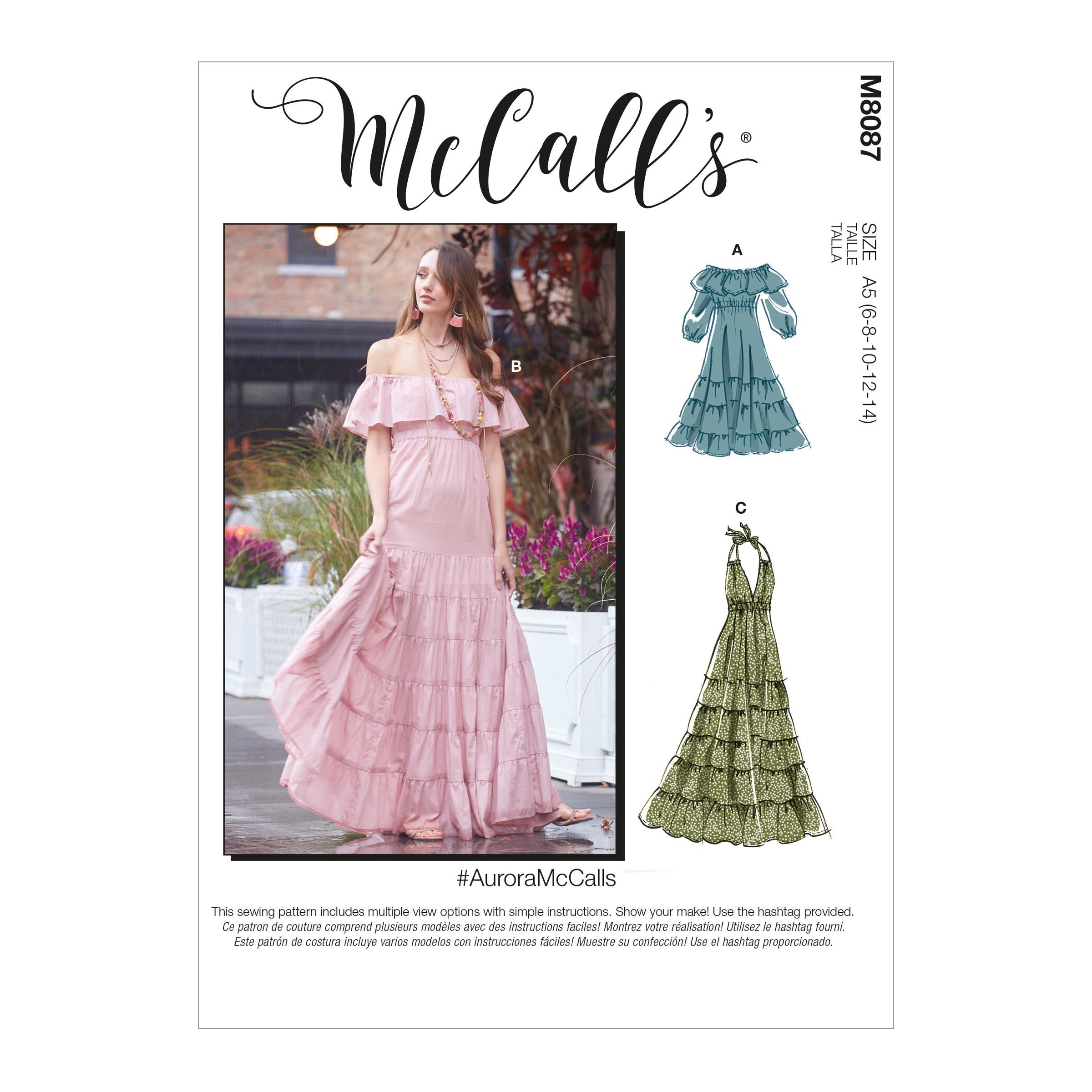 McCalls M8087 #AuroraMcCalls - Misses' Dresses