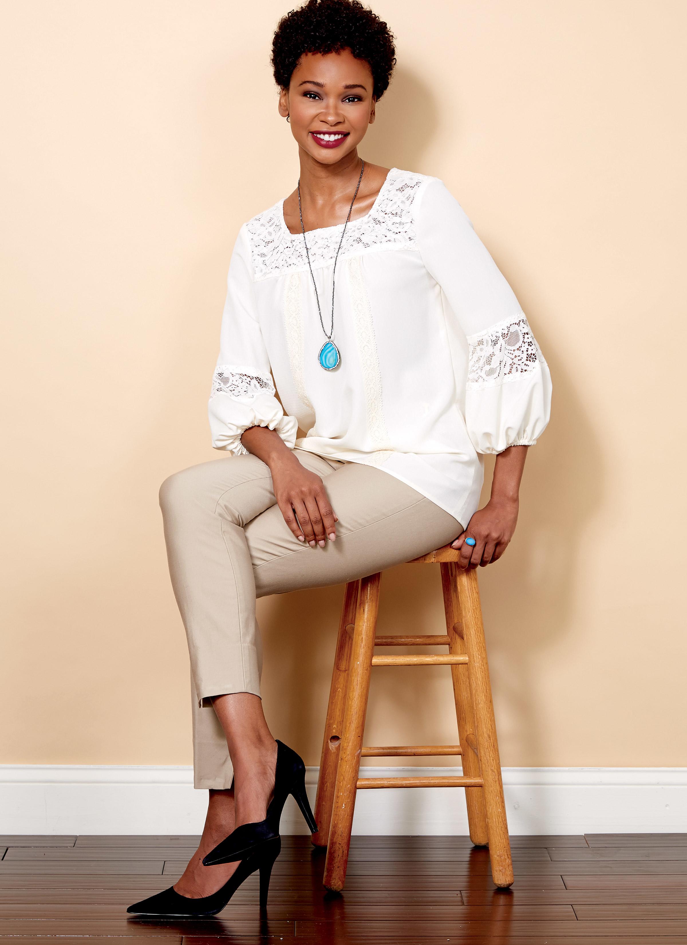 Butterick B6518 Misses' Square-Neck Top with Yoke