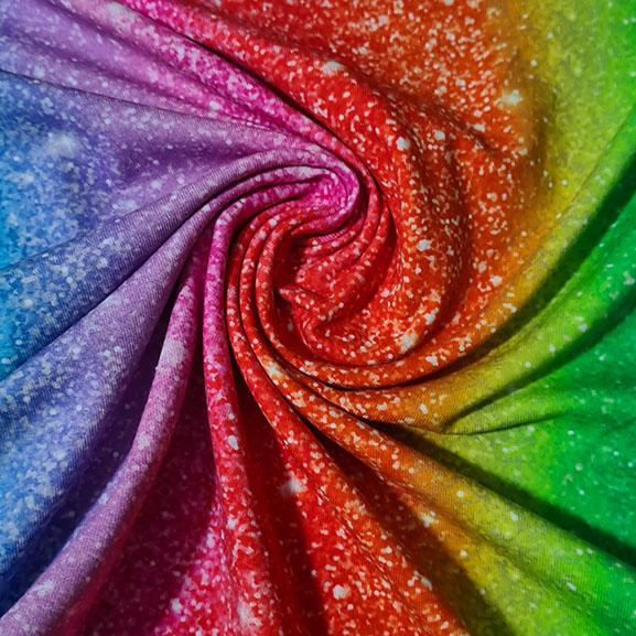 Glitter Rainbow Cotton Jersey