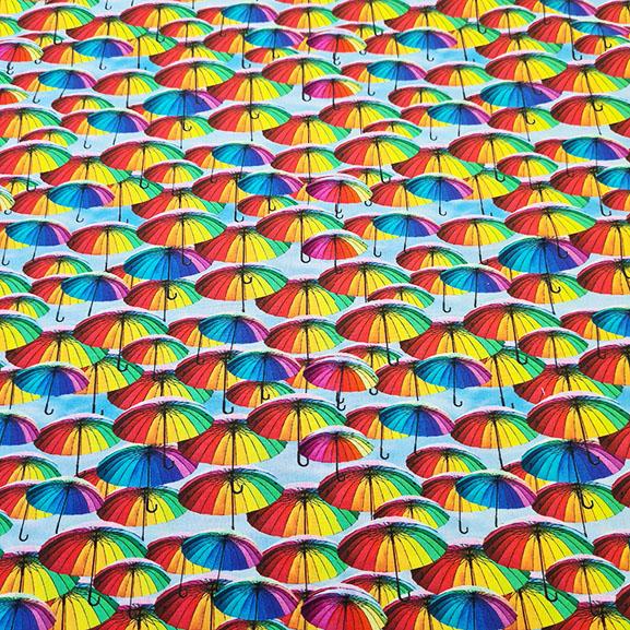 Rainbow Umbrellas 100% Cotton