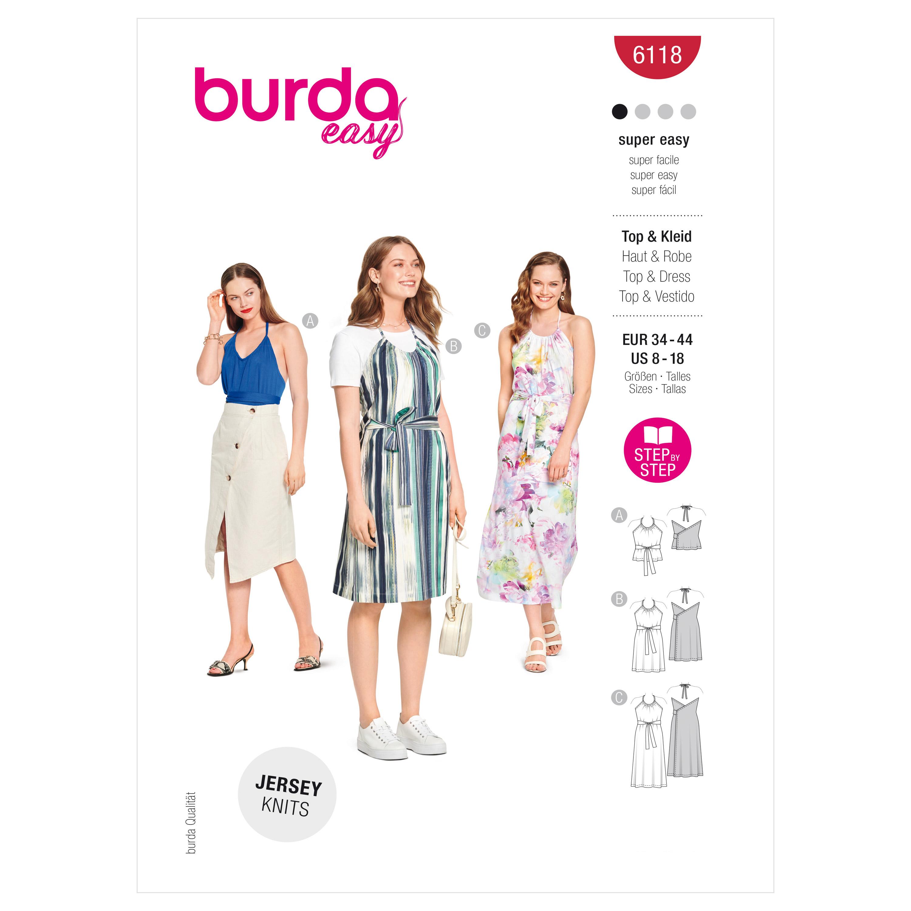 Burda Style Pattern 6118 Misses' Top and Dress