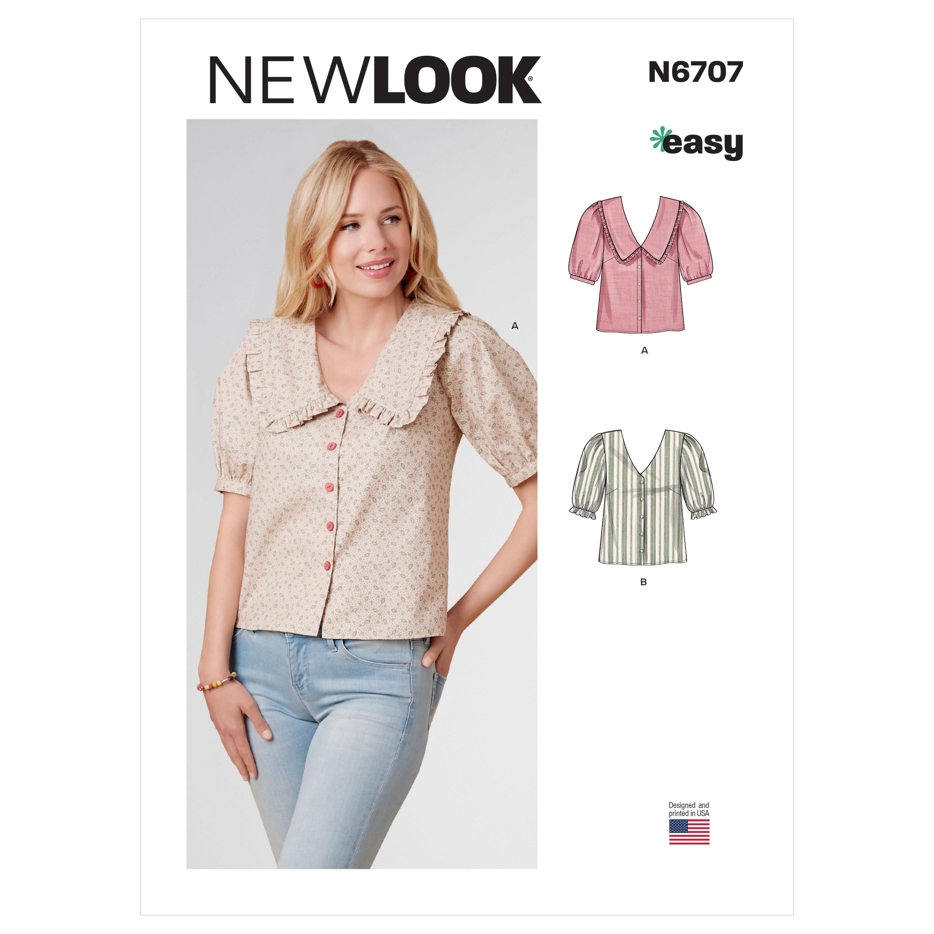 New Look Sewing Pattern N6707 Misses' Tops
