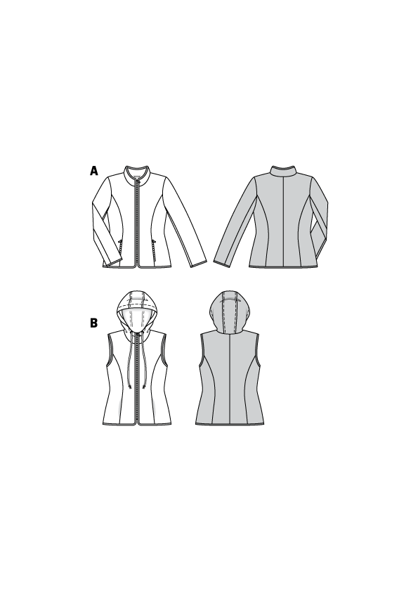 Burda 6337 Misses' quilted jacket