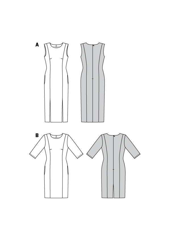 Burda B6418 Women's Feminine Dresses