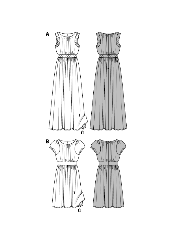 Burda B6518 Women's' Two Layered Dress