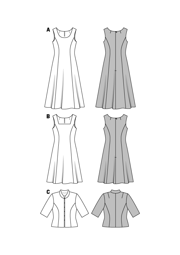 Burda B6687 Women's Dress & Jacket Sewing Pattern
