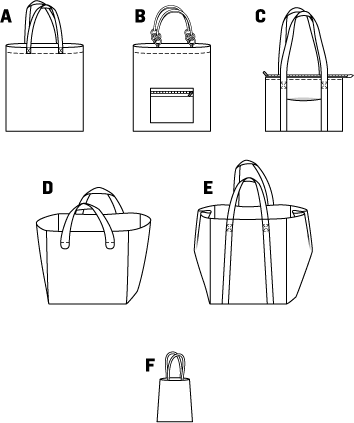 Burda B7158 Shopping Bag Sewing Pattern