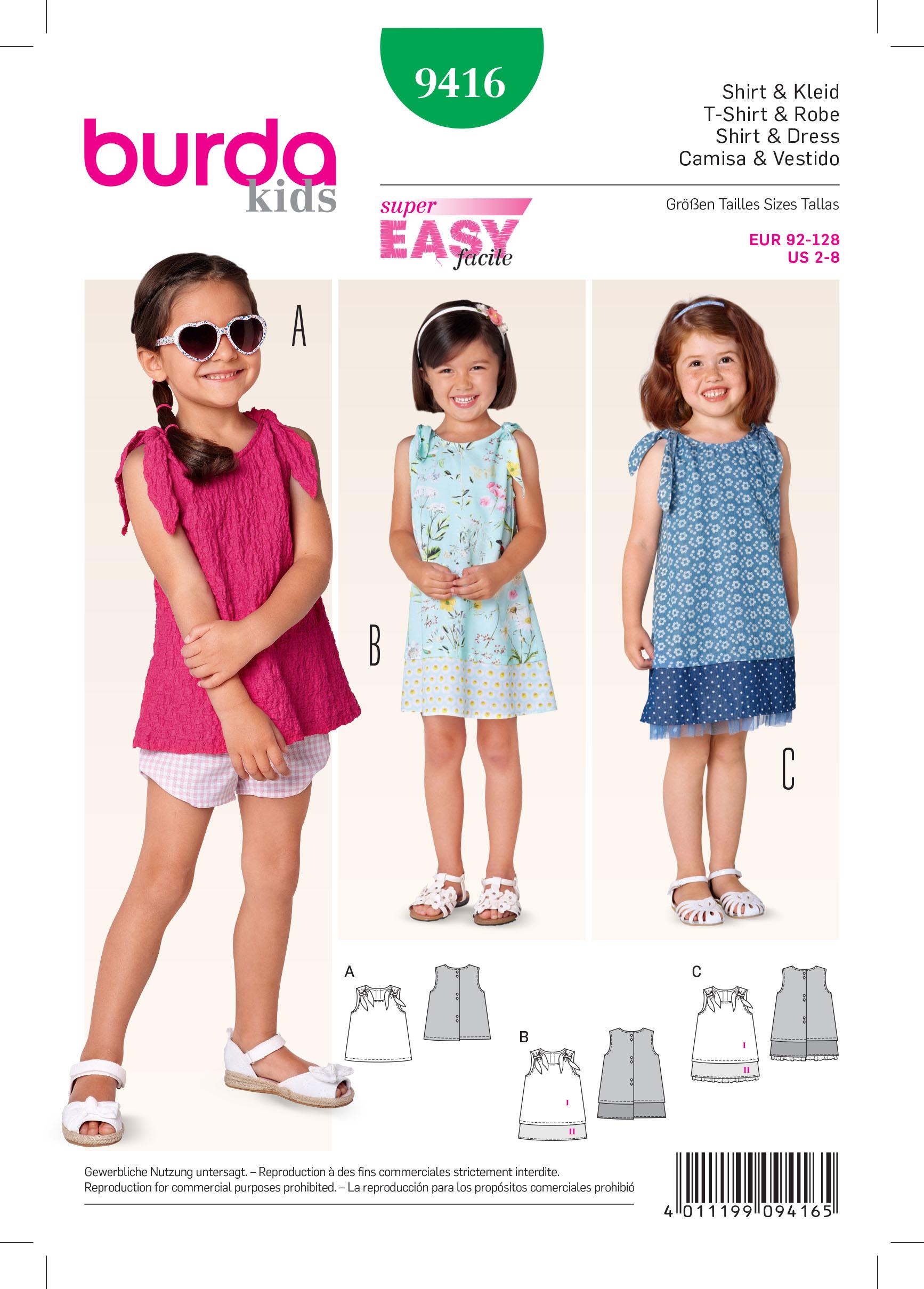 Burda B9416 Toddlers Sewing Pattern