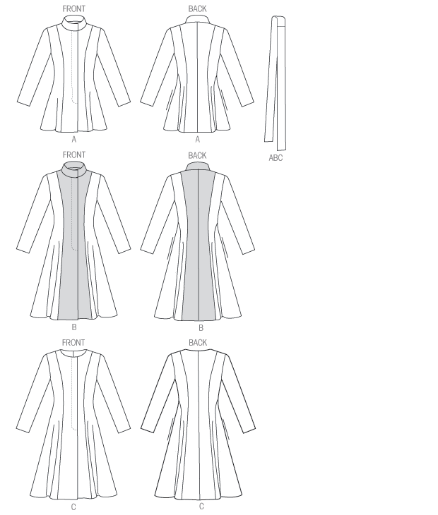 Butterick B5966 Misses'/Women's Jacket, Coat and Belt