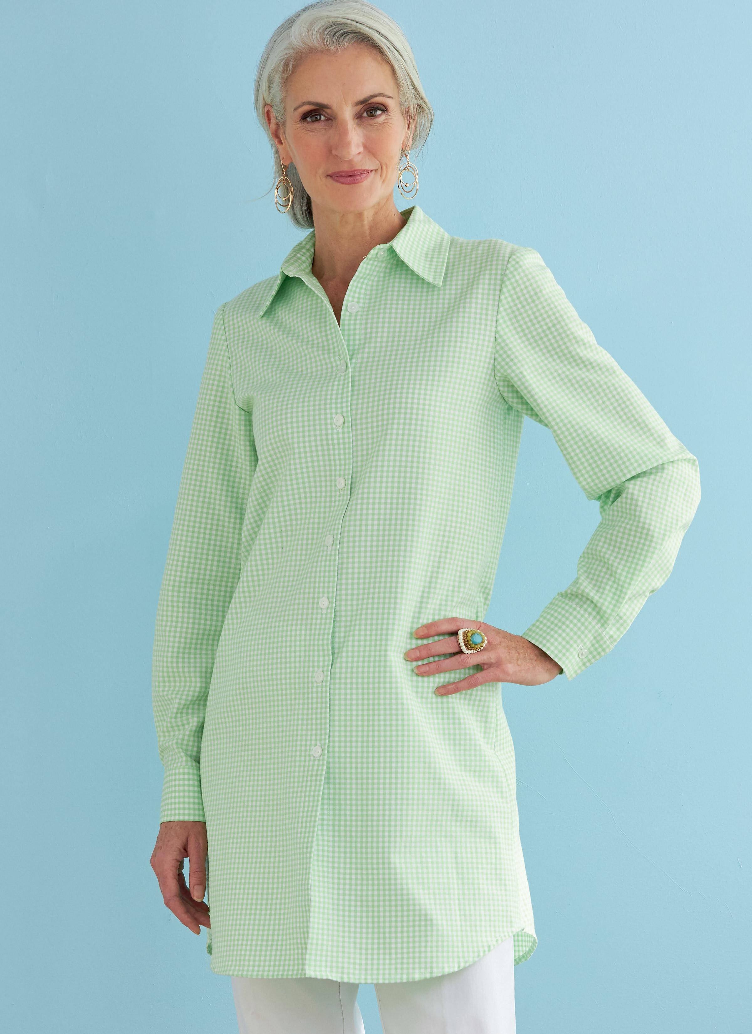 Butterick B6747 Misses' Button-Down Collared Shirts