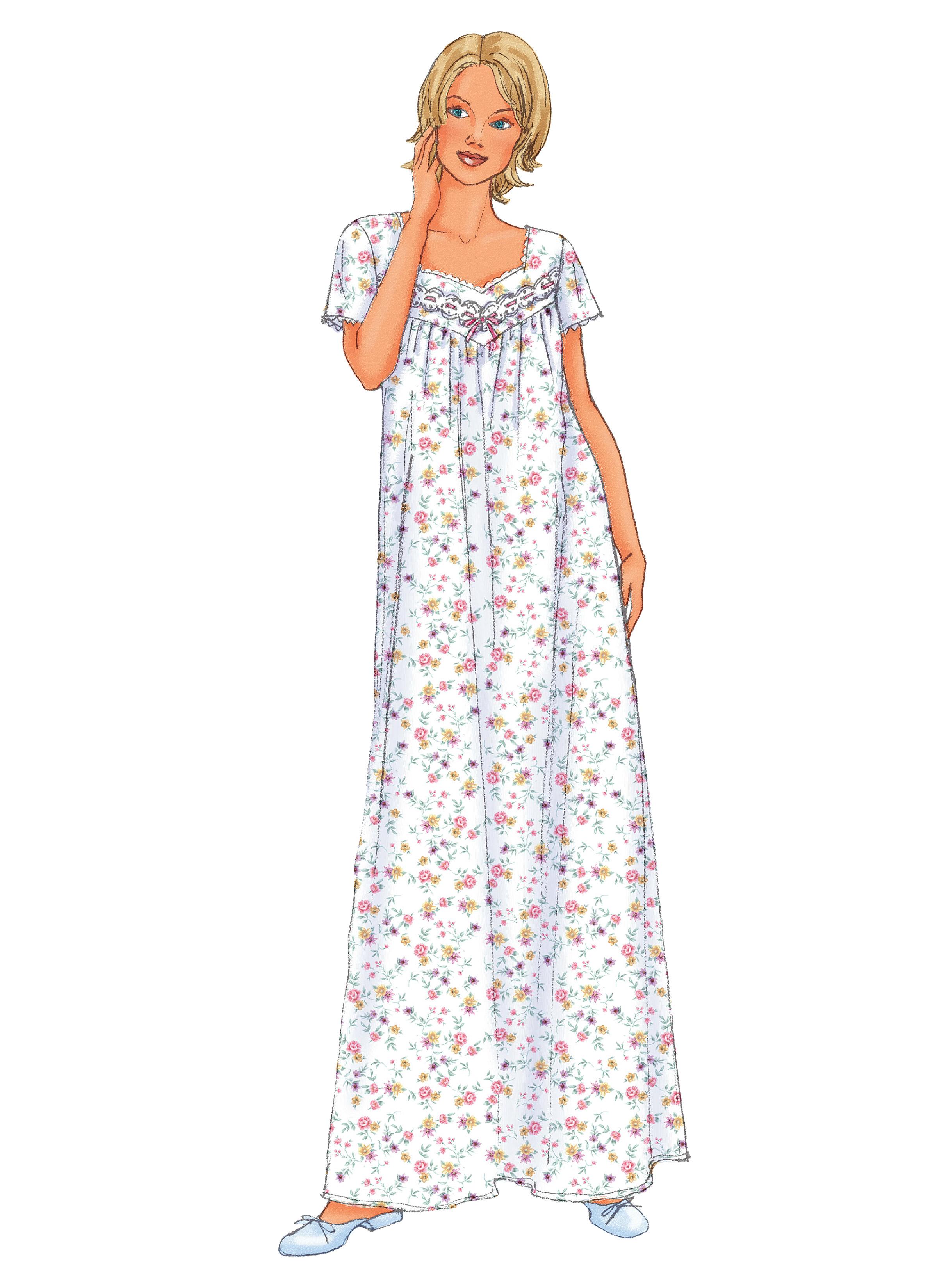 Butterick B6838 Misses'/Misses' Petite Nightgown