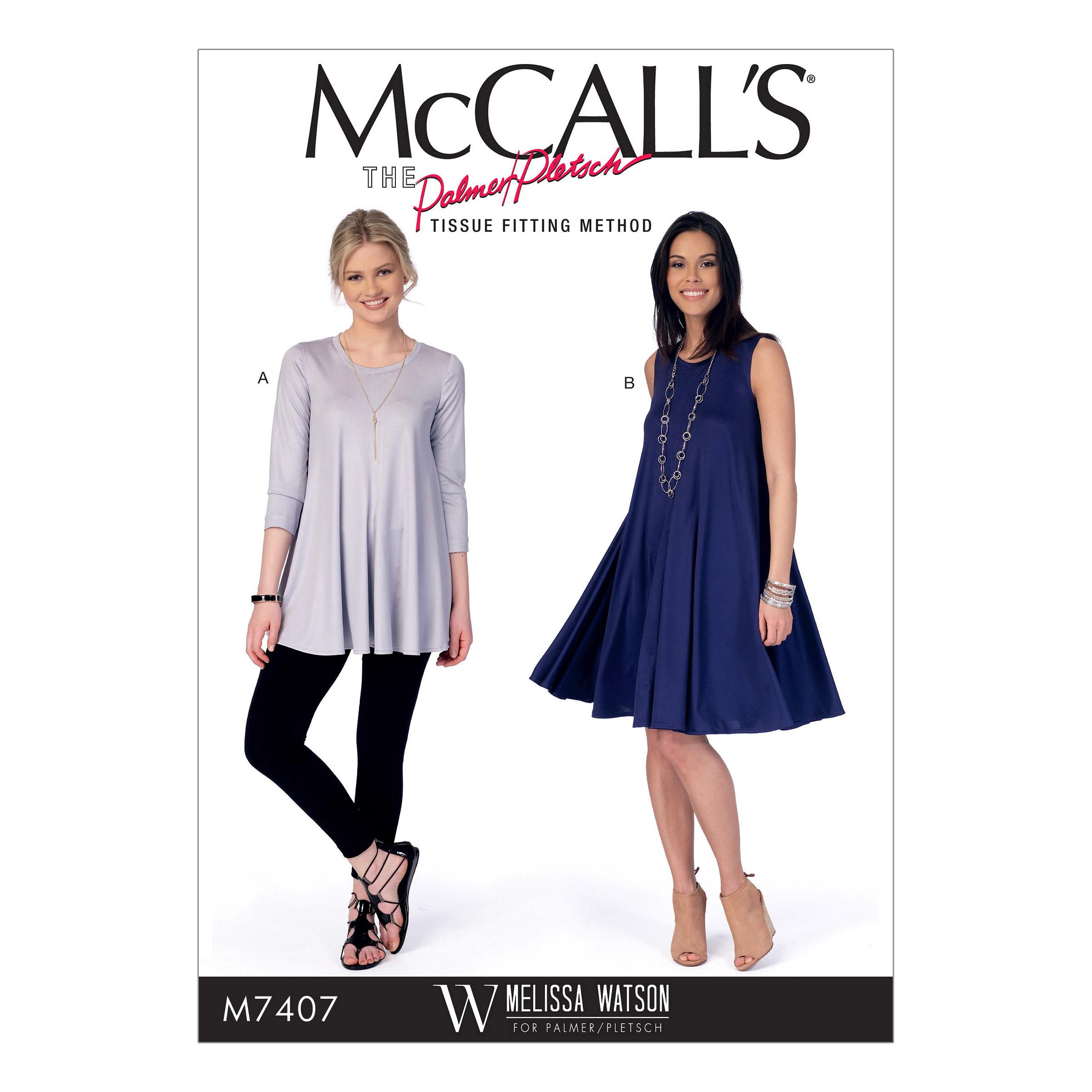 McCalls M7407 Misses Dresses, Misses Tops