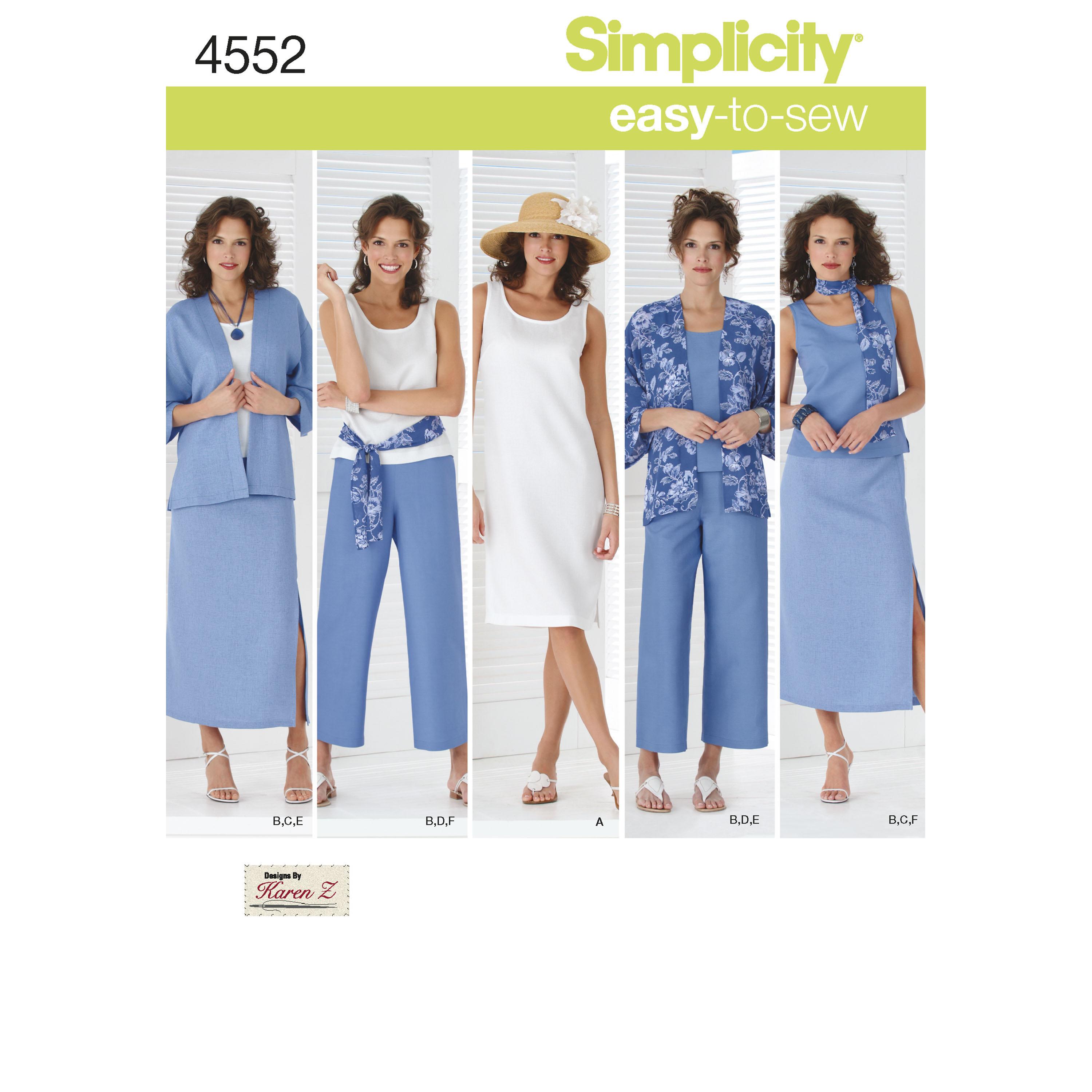 Simplicity S4552 Women's & Plus Size Smart and Casual Wear