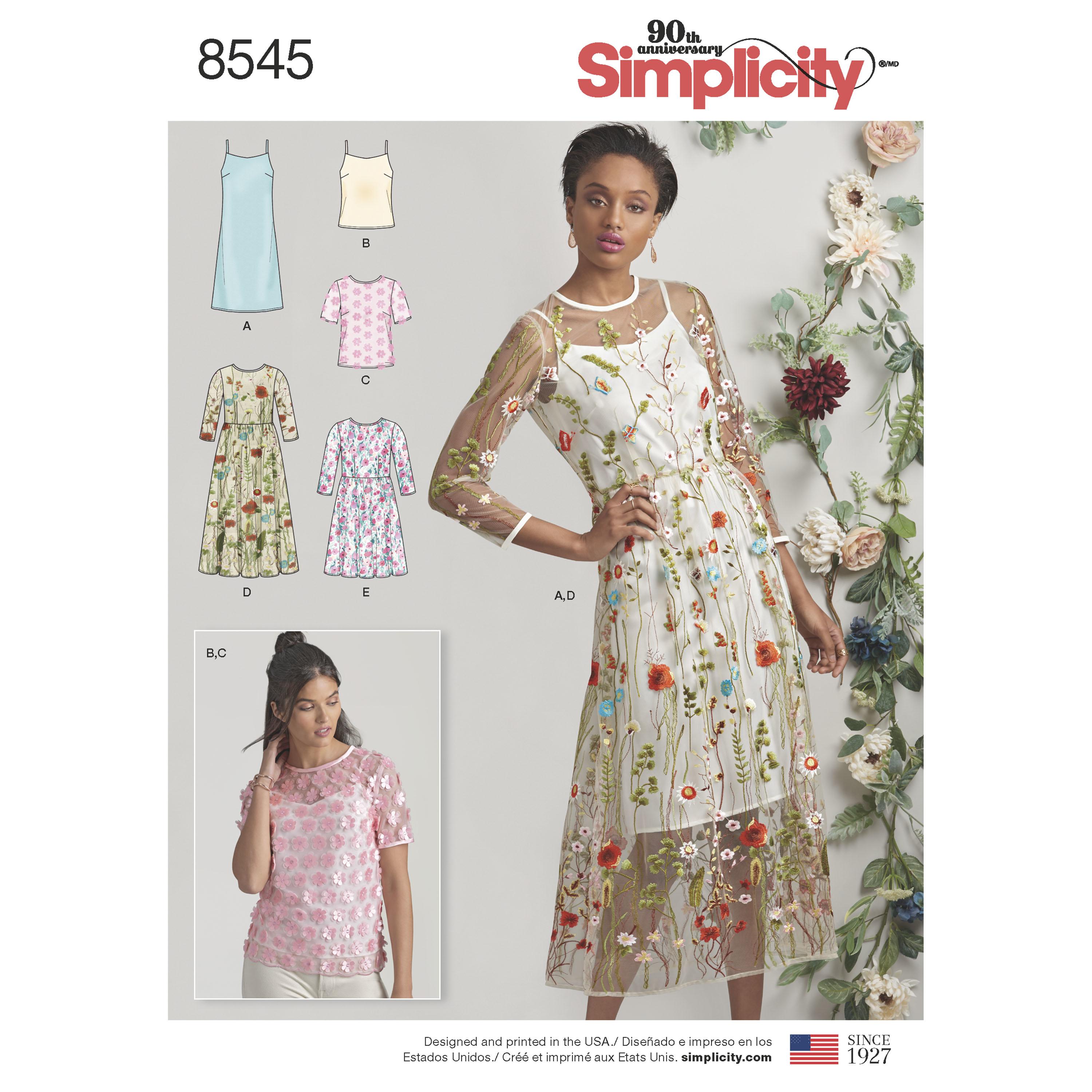 Simplicity S8545 Womens / Petite Womens Dress and Top