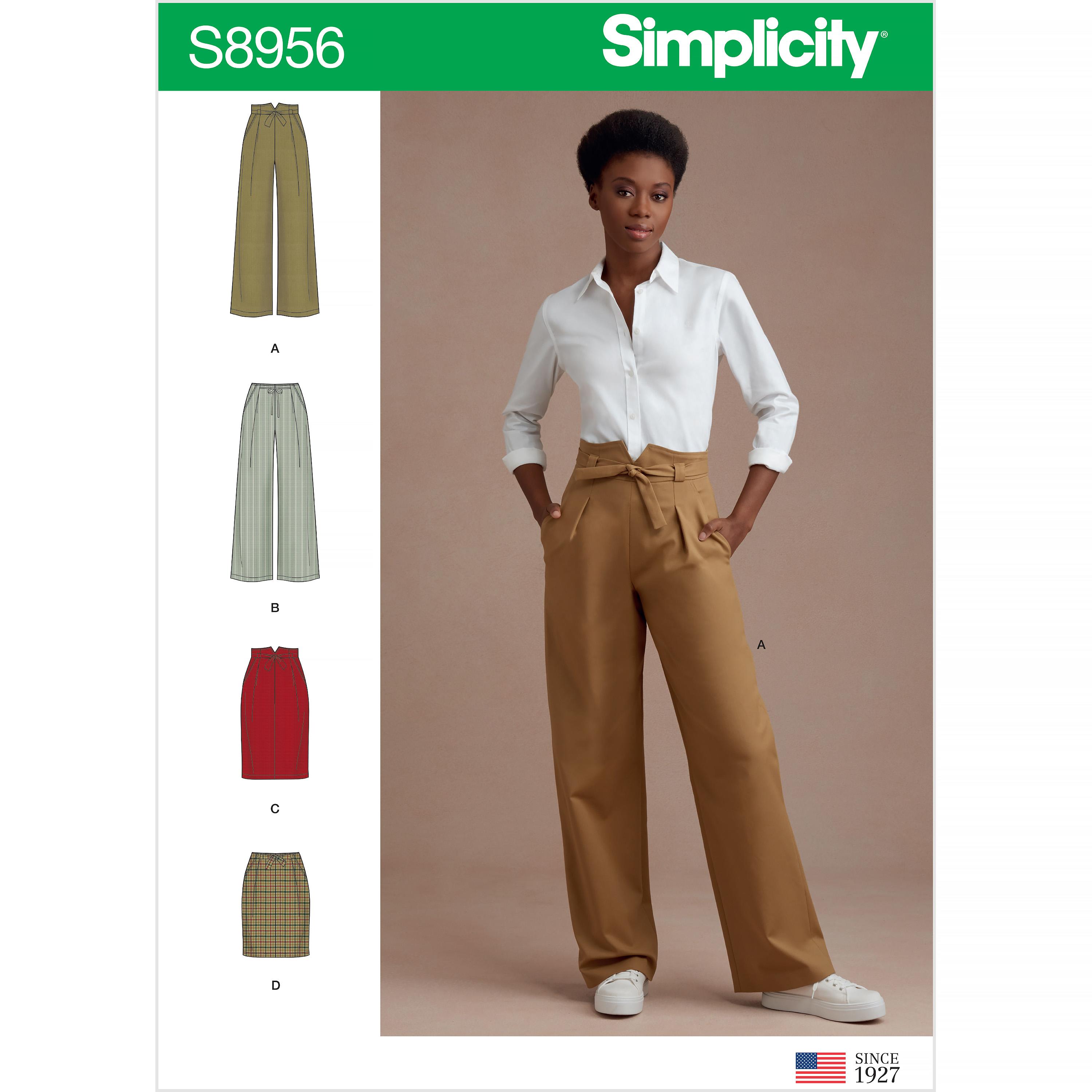 Simplicity S8956 Misses' Pants and Skirts