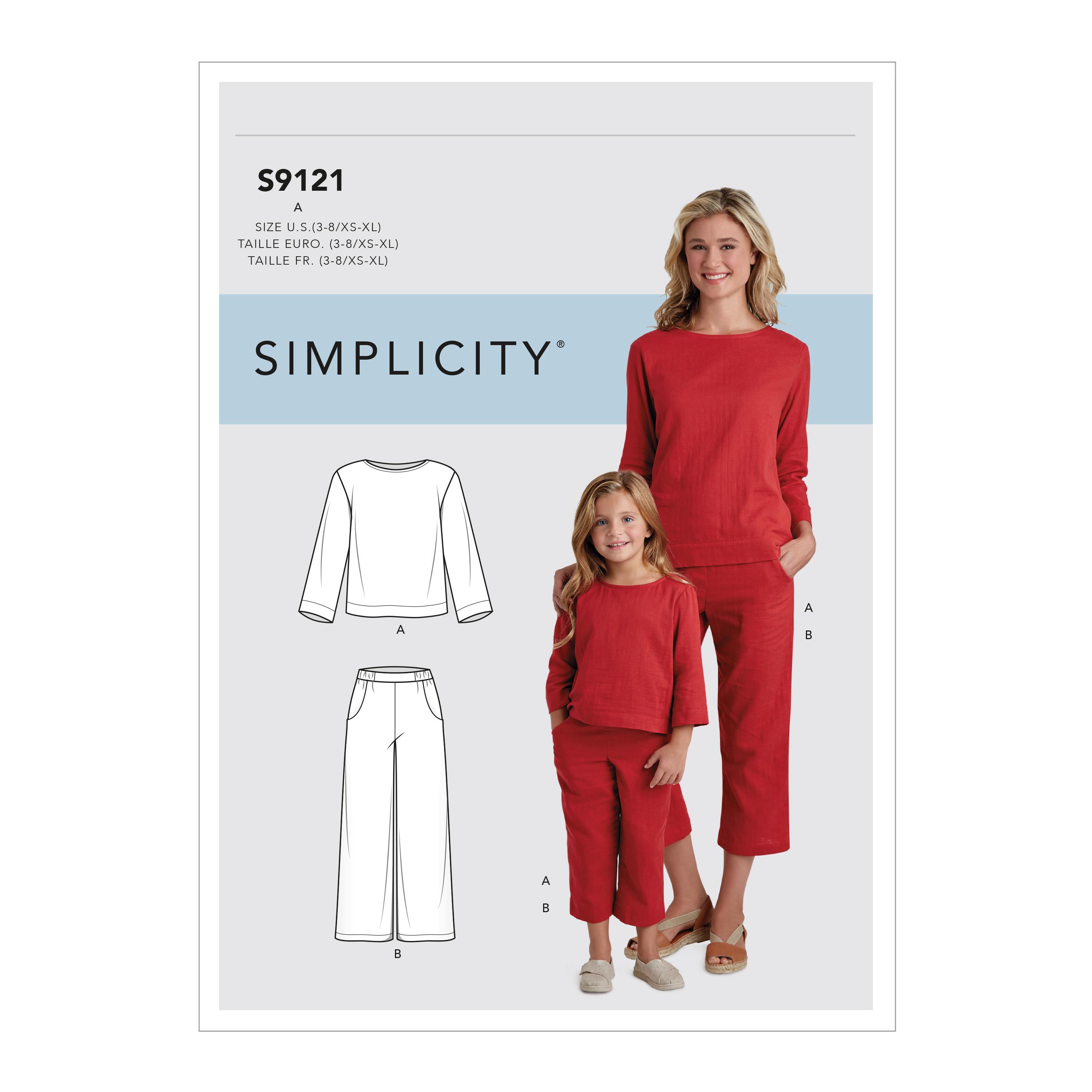 Simplicity S9121 Children's & Misses' Top & Pants