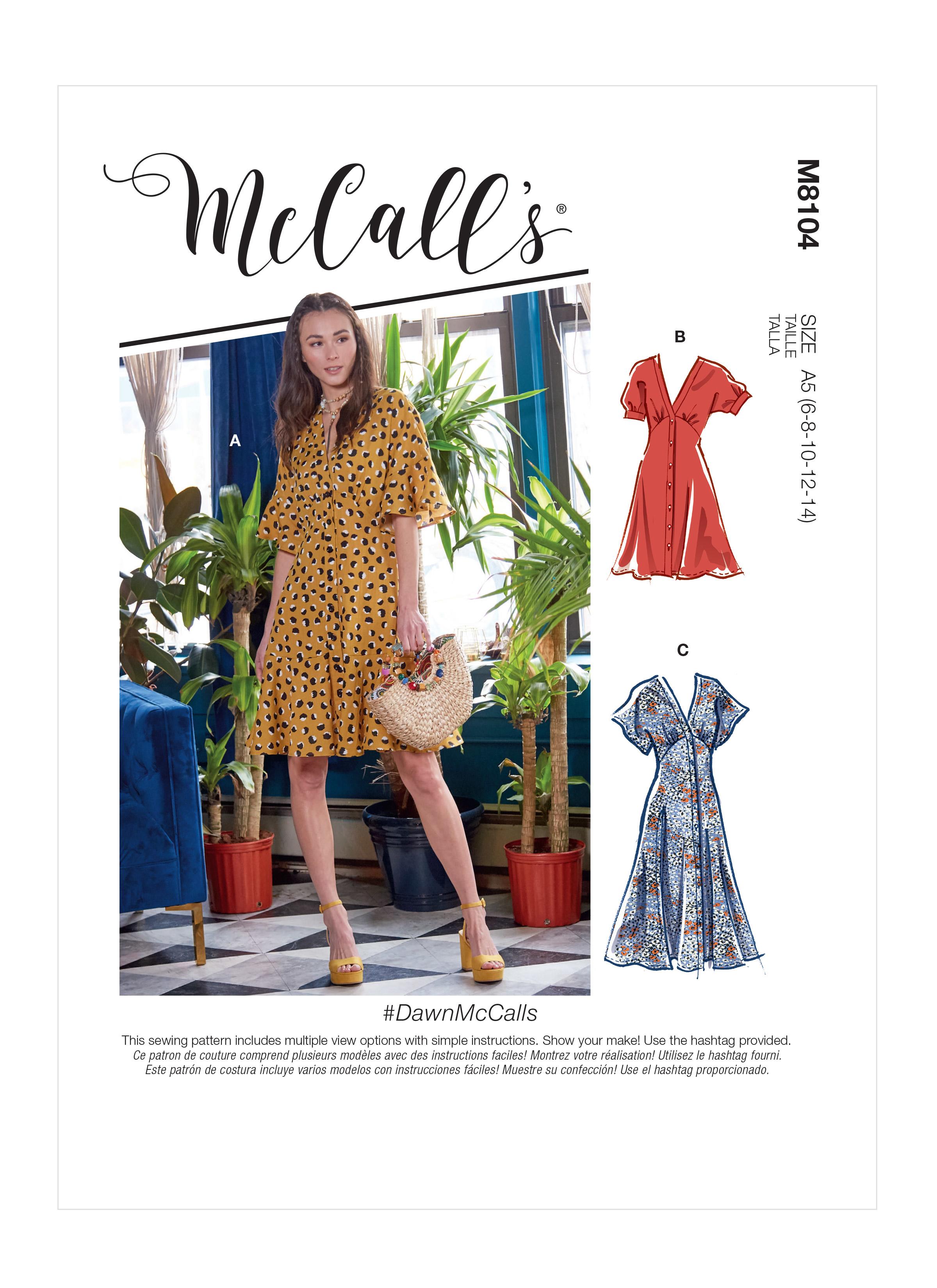 McCalls M8104 #DawnMcCalls - Misses' Dresses