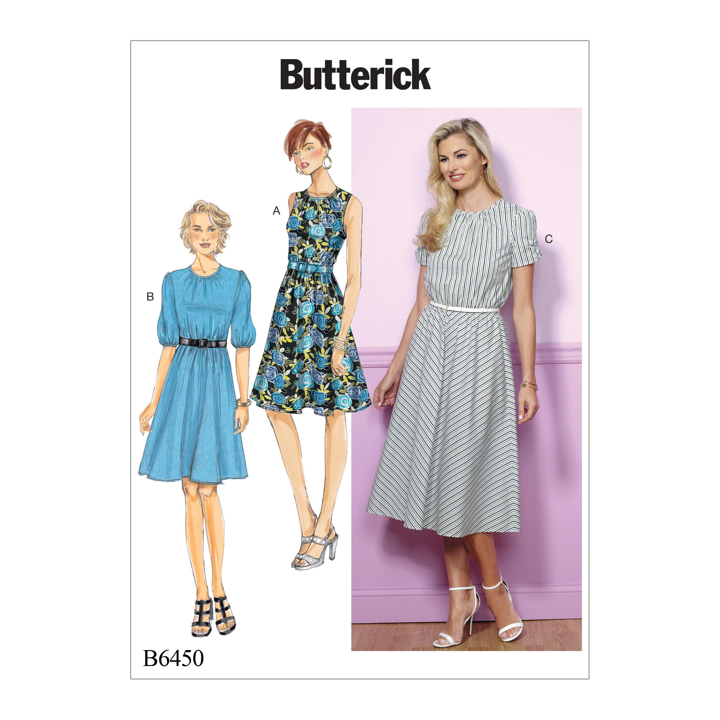 Butterick B6450 Misses'/Misses' Petite Gathered, Blouson Dresses