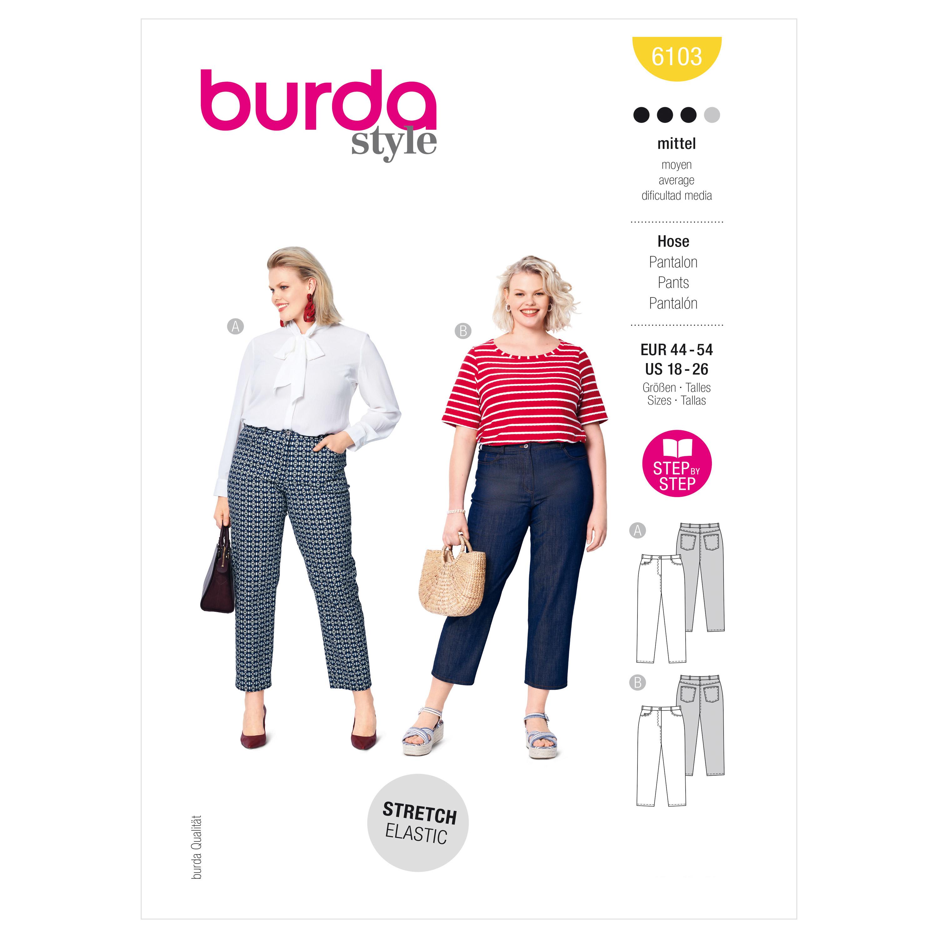 Burda Style Pattern 6103 Women's Trousers and Pants