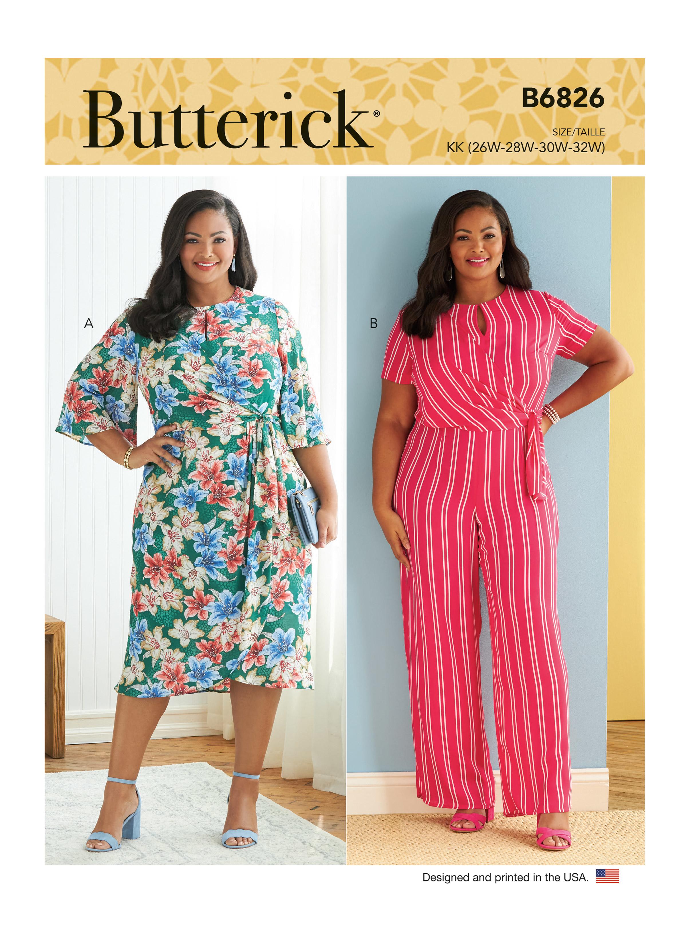 Butterick B6826 Women's Dress & Jumpsuit