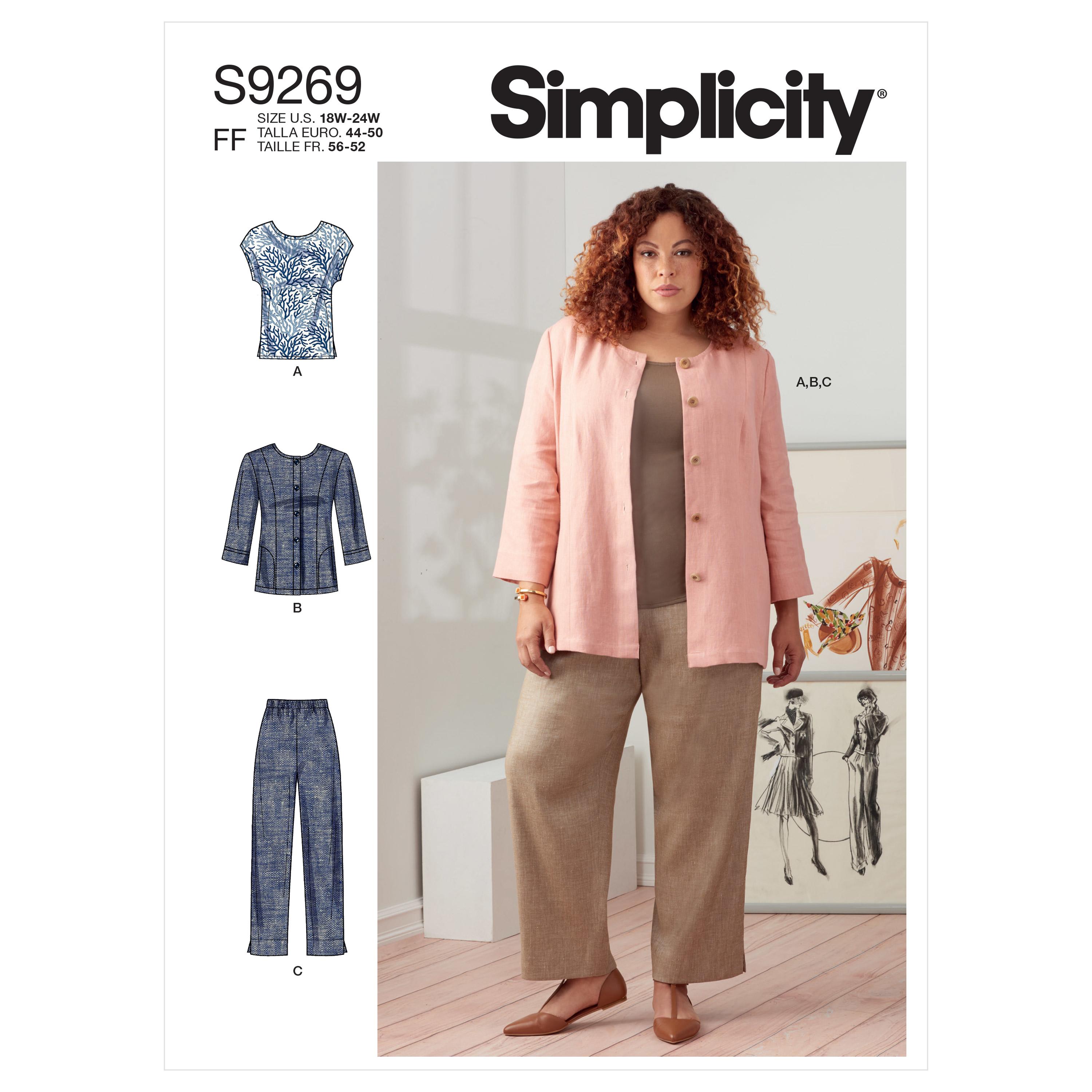 Simplicity Sewing Pattern S9269 Women's Jacket, Knit Top & Pants